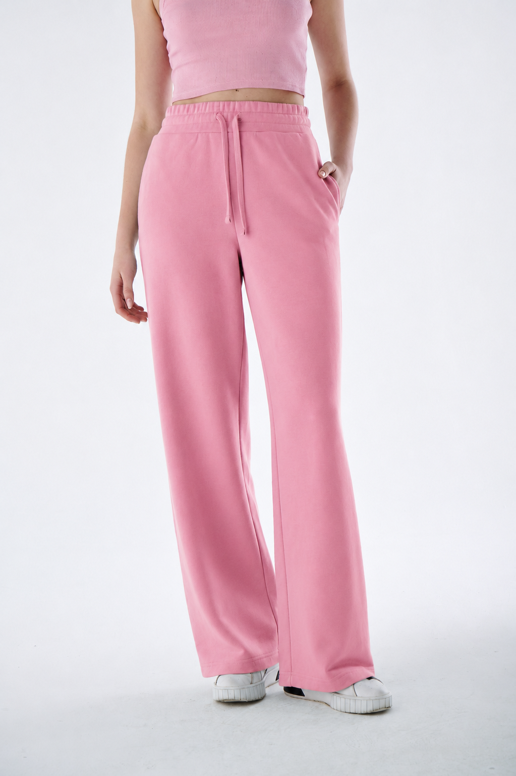 Damen High Waist Heavyweight Jogginghose aus Baumwollmix