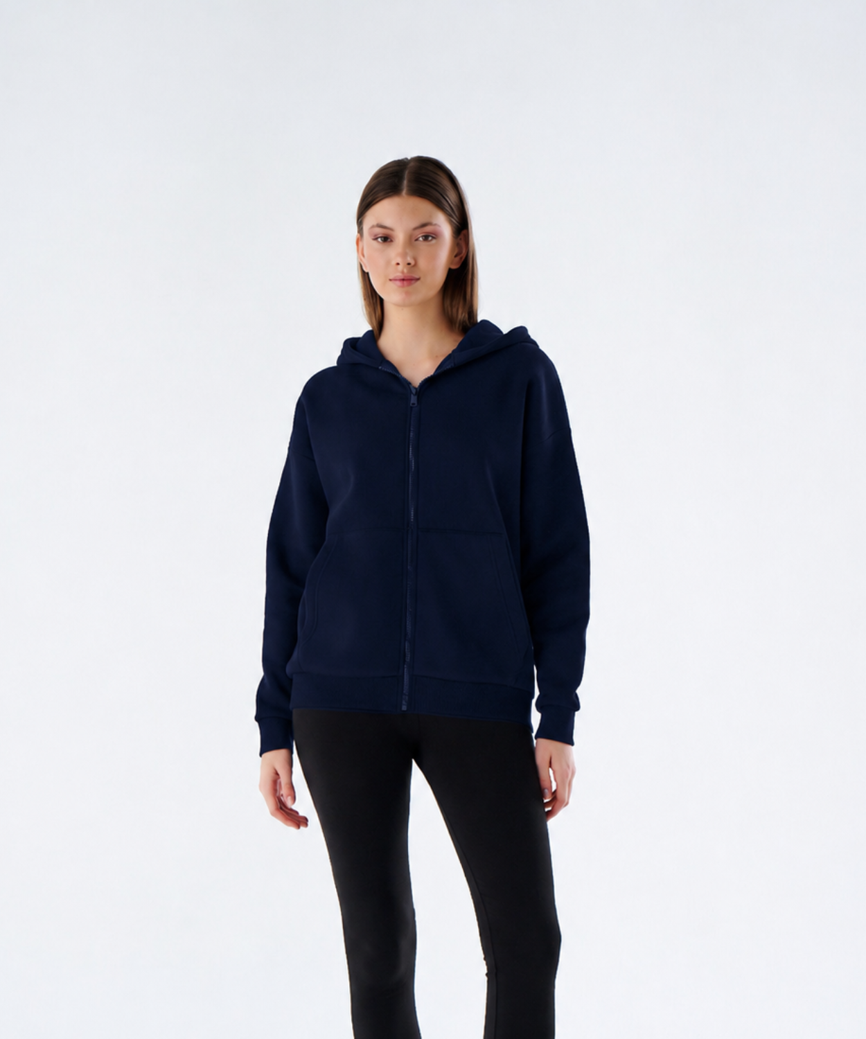 Damen Heavyweight Zip Hoodie aus Baumwollmix