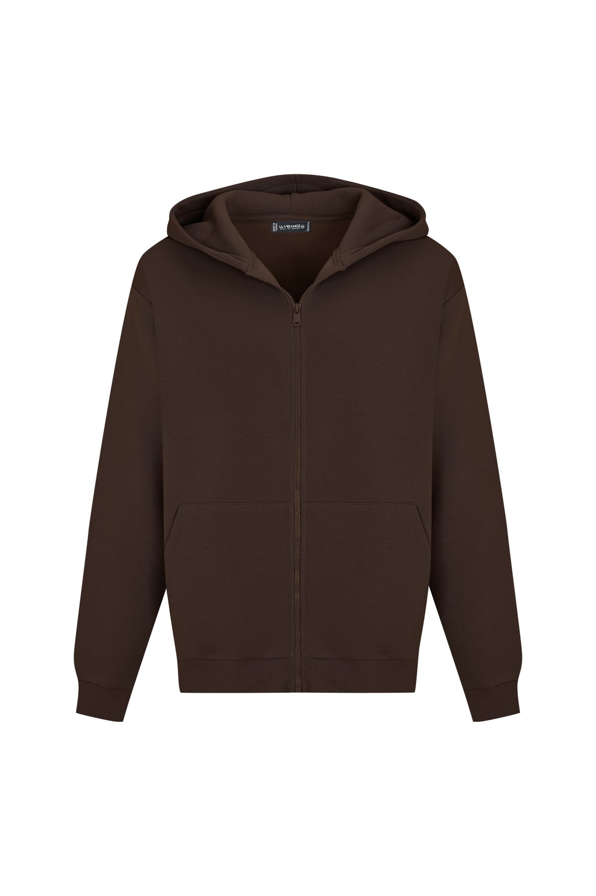 Herren Heavyweight Zip Hoodie mit Reißverschluss aus Baumwollmix