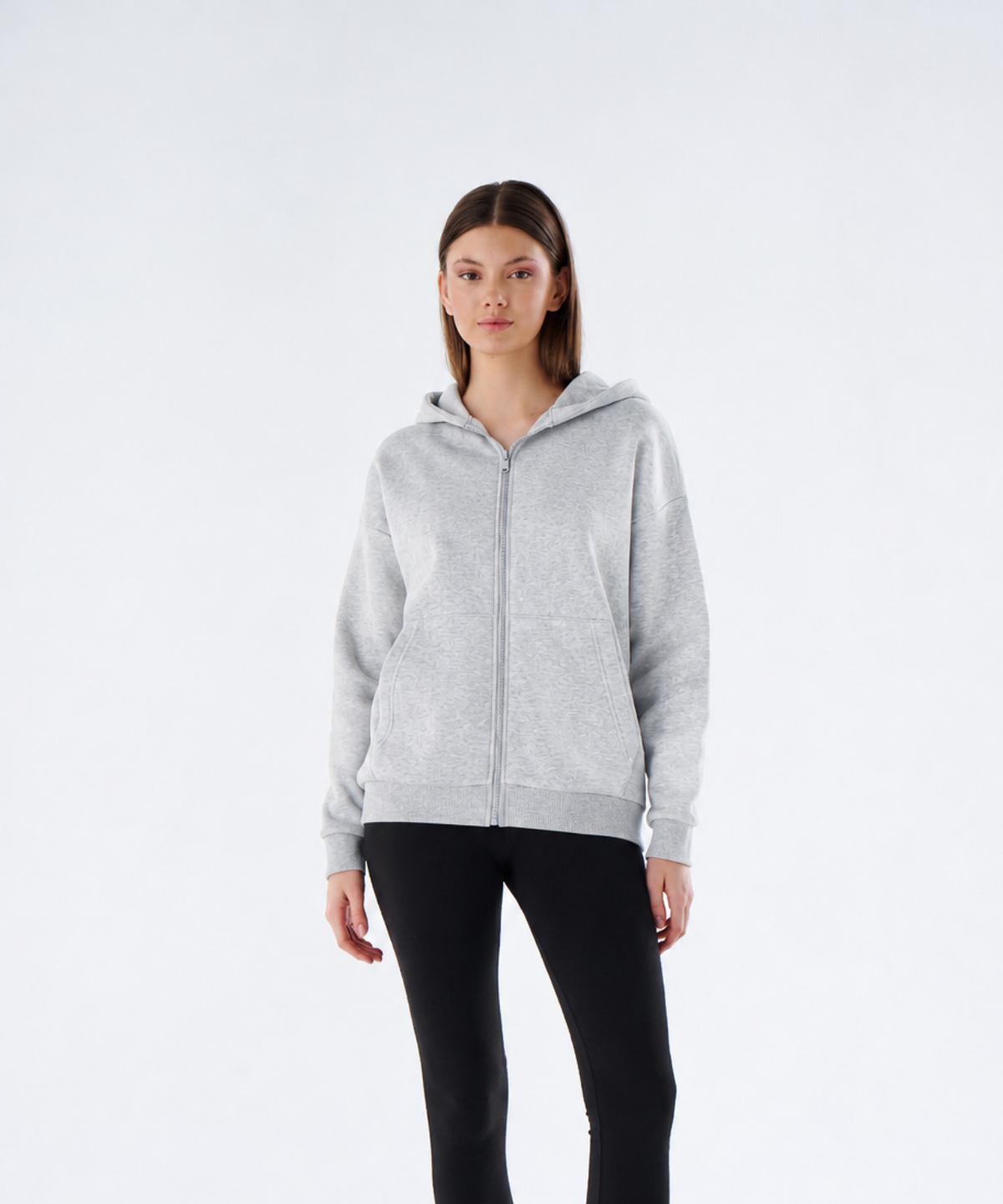Damen Heavyweight Zip Hoodie aus Baumwollmix
