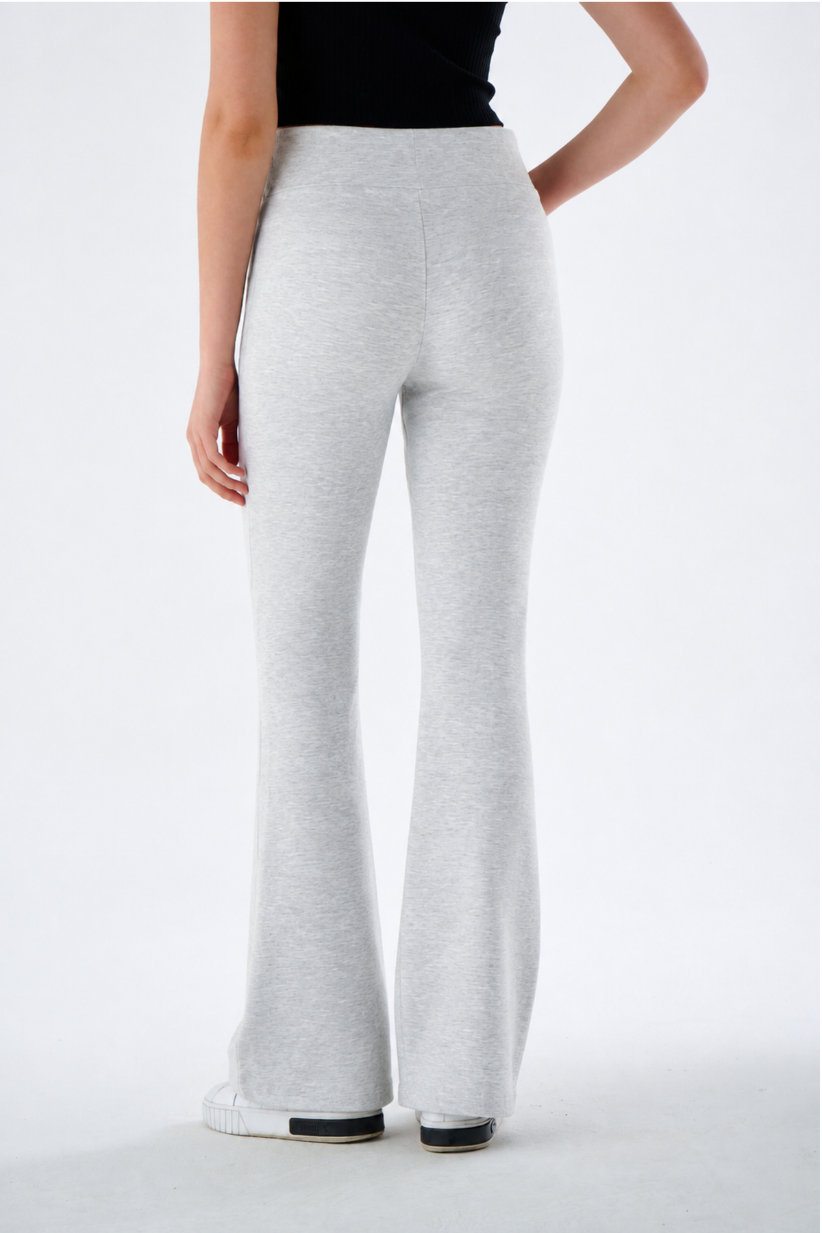 Damen Bootcut Hose aus Baumwollmix mit leichtem Schlag