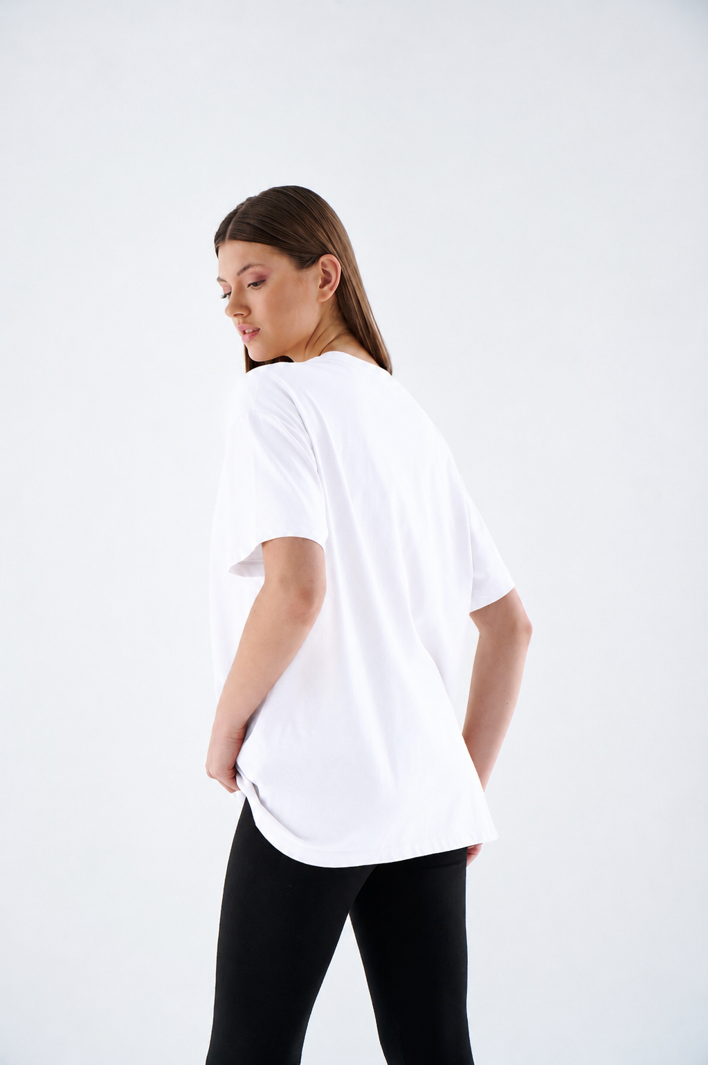 Damen T-Shirt - Rundhals Oversize  - 100% Baumwolle - Kurzarm für Alltag Freizeit & Büro