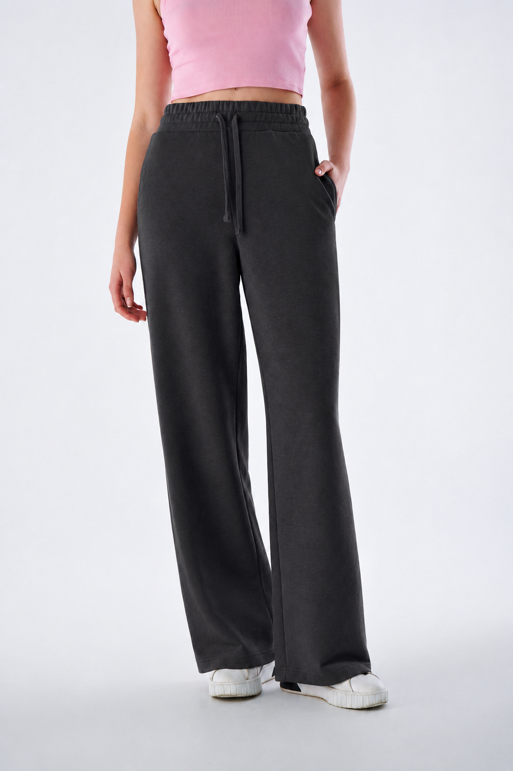 Damen High Waist Heavyweight Jogginghose aus Baumwollmix