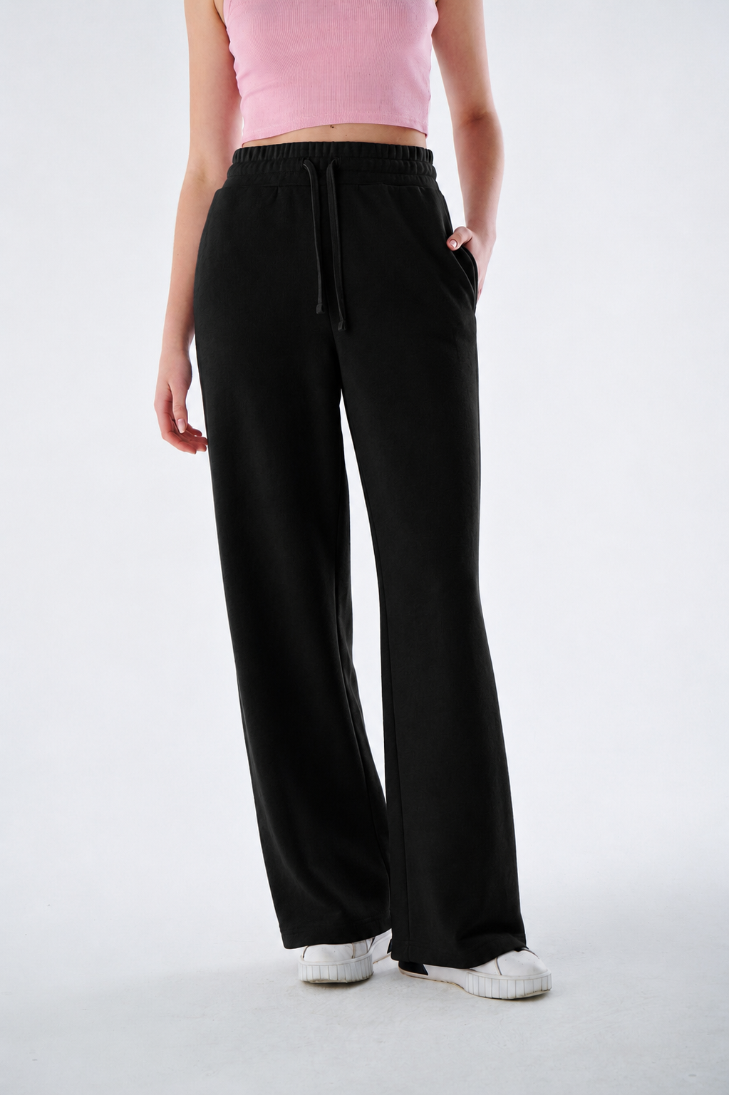 Damen High Waist Heavyweight Jogginghose aus Baumwollmix