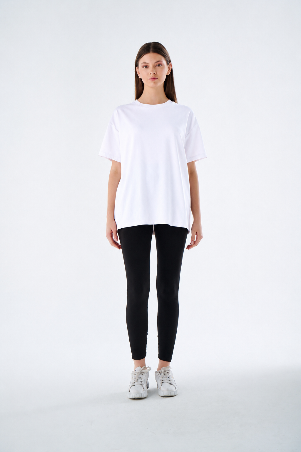 Damen T-Shirt - Rundhals Oversize  - 100% Baumwolle - Kurzarm für Alltag Freizeit & Büro