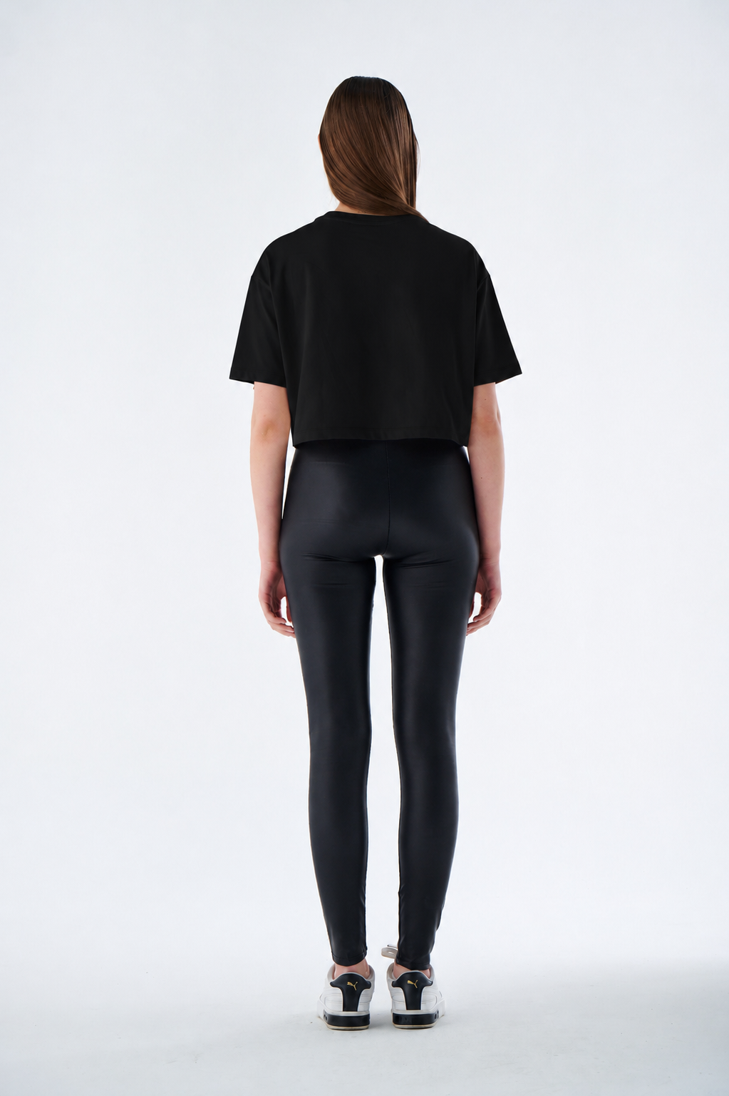 Crop Top Damen - 100% Baumwolle - Bauchfrei T-Shirt Kurzarm