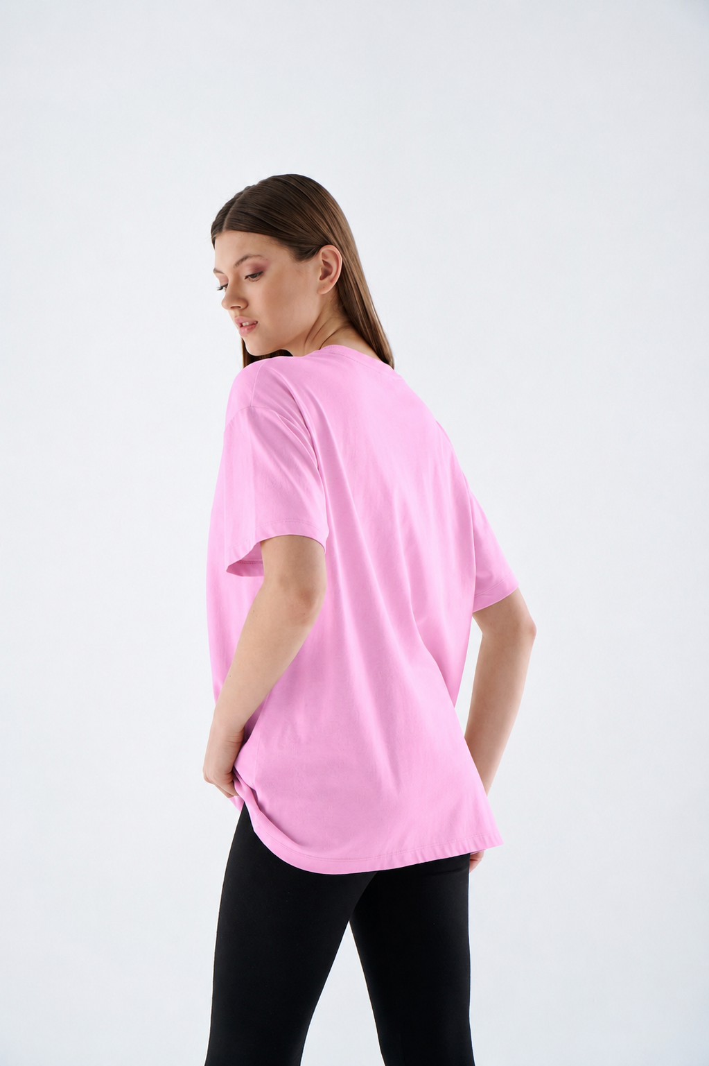 Damen T-Shirt - Rundhals Oversize  - 100% Baumwolle - Kurzarm für Alltag Freizeit & Büro