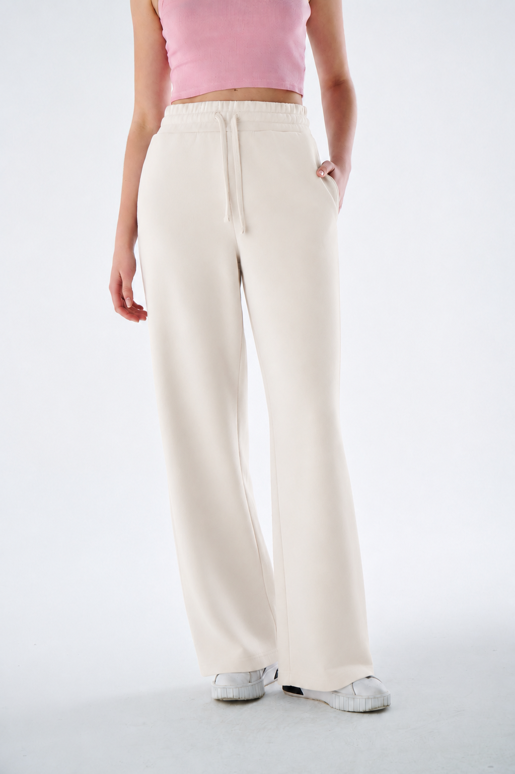 Damen High Waist Heavyweight Jogginghose aus Baumwollmix