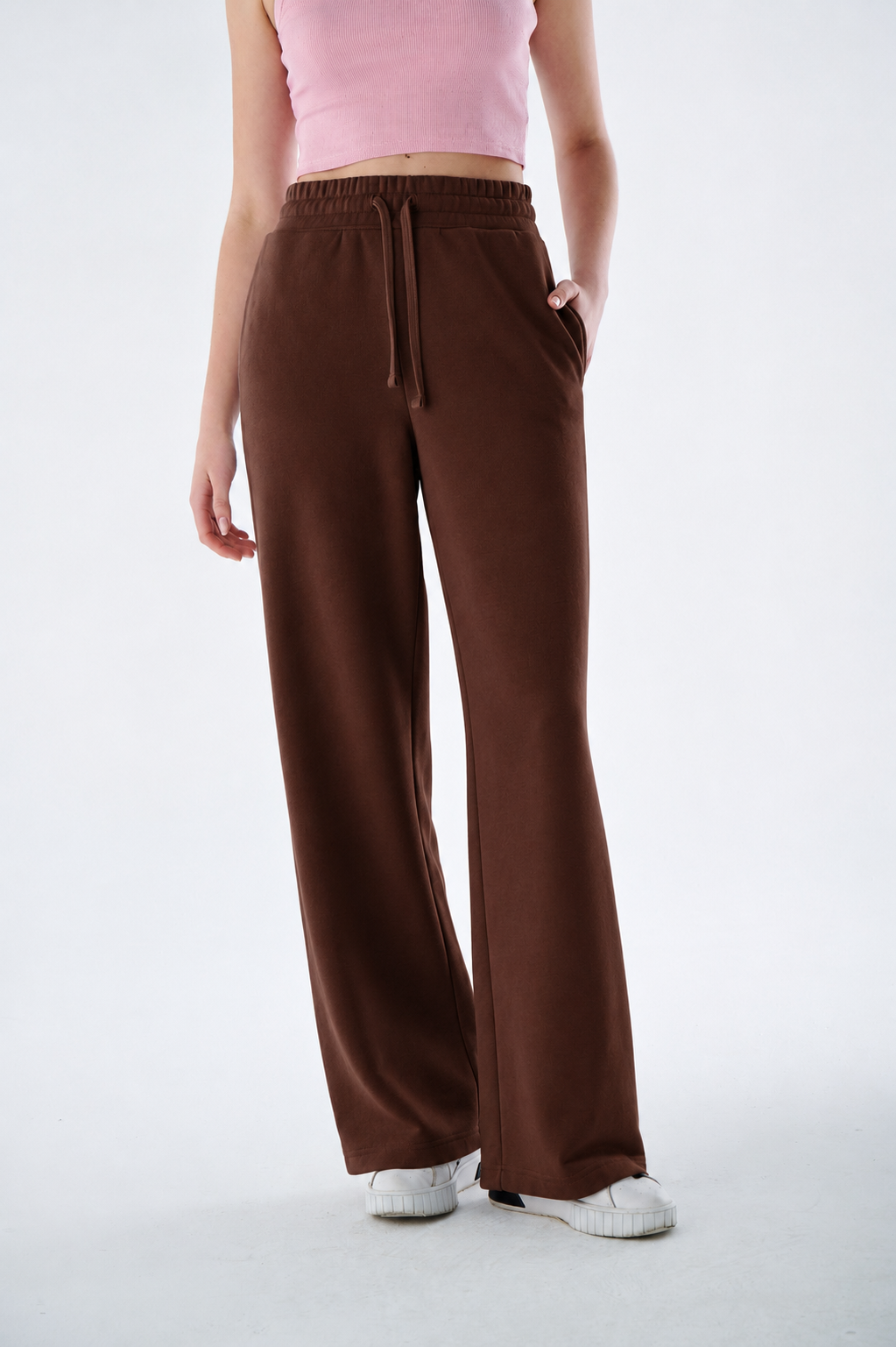 Damen High Waist Heavyweight Jogginghose aus Baumwollmix