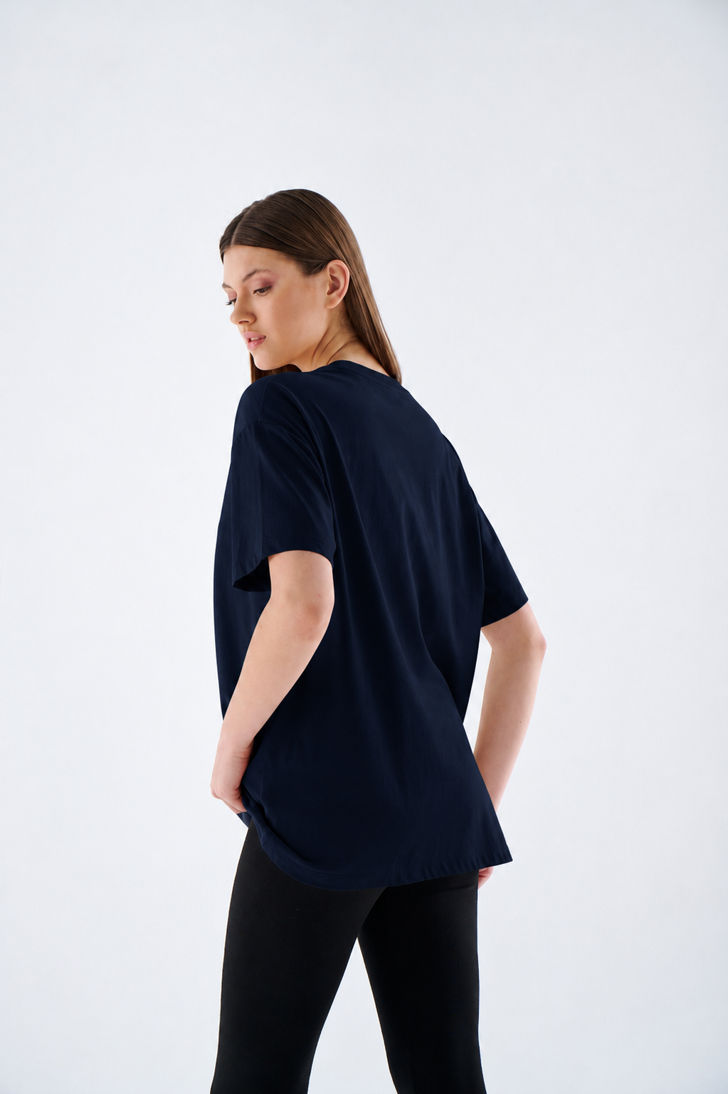Damen T-Shirt - Rundhals Oversize  - 100% Baumwolle - Kurzarm für Alltag Freizeit & Büro