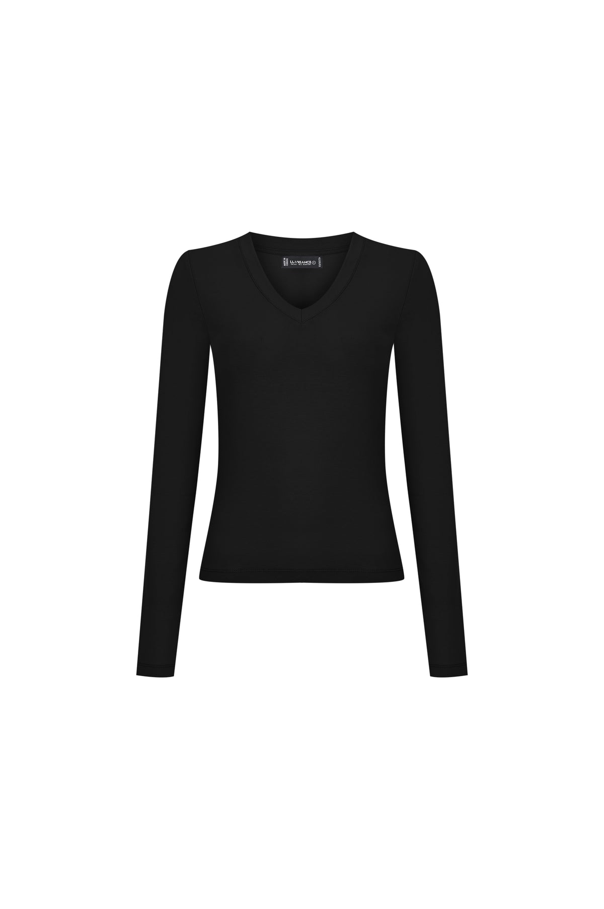 Damen Langarmshirt mit V-Ausschnitt