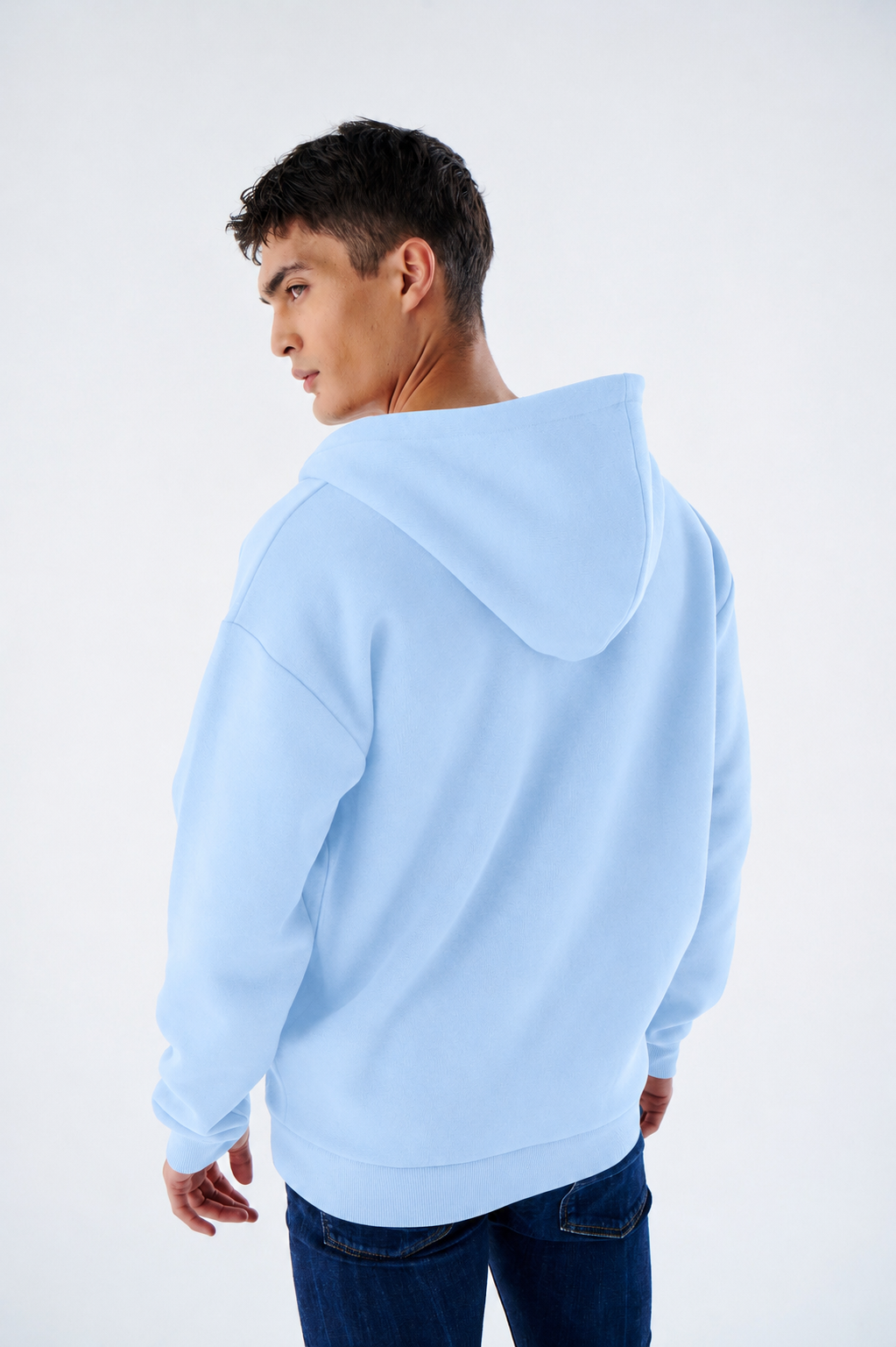 Herren Heavyweight Zip Hoodie mit Reißverschluss aus Baumwollmix
