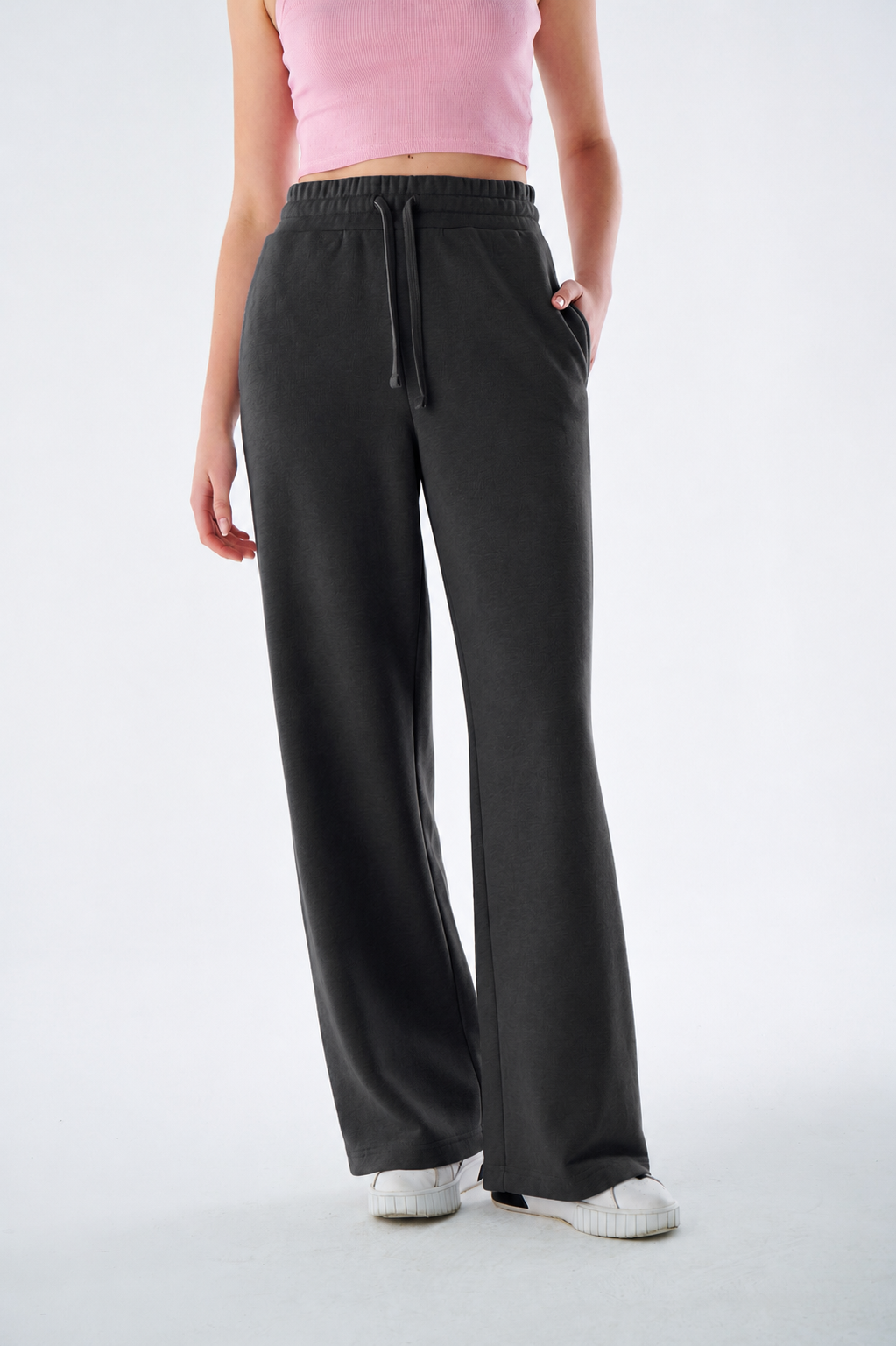 Damen High Waist Heavyweight Jogginghose aus Baumwollmix