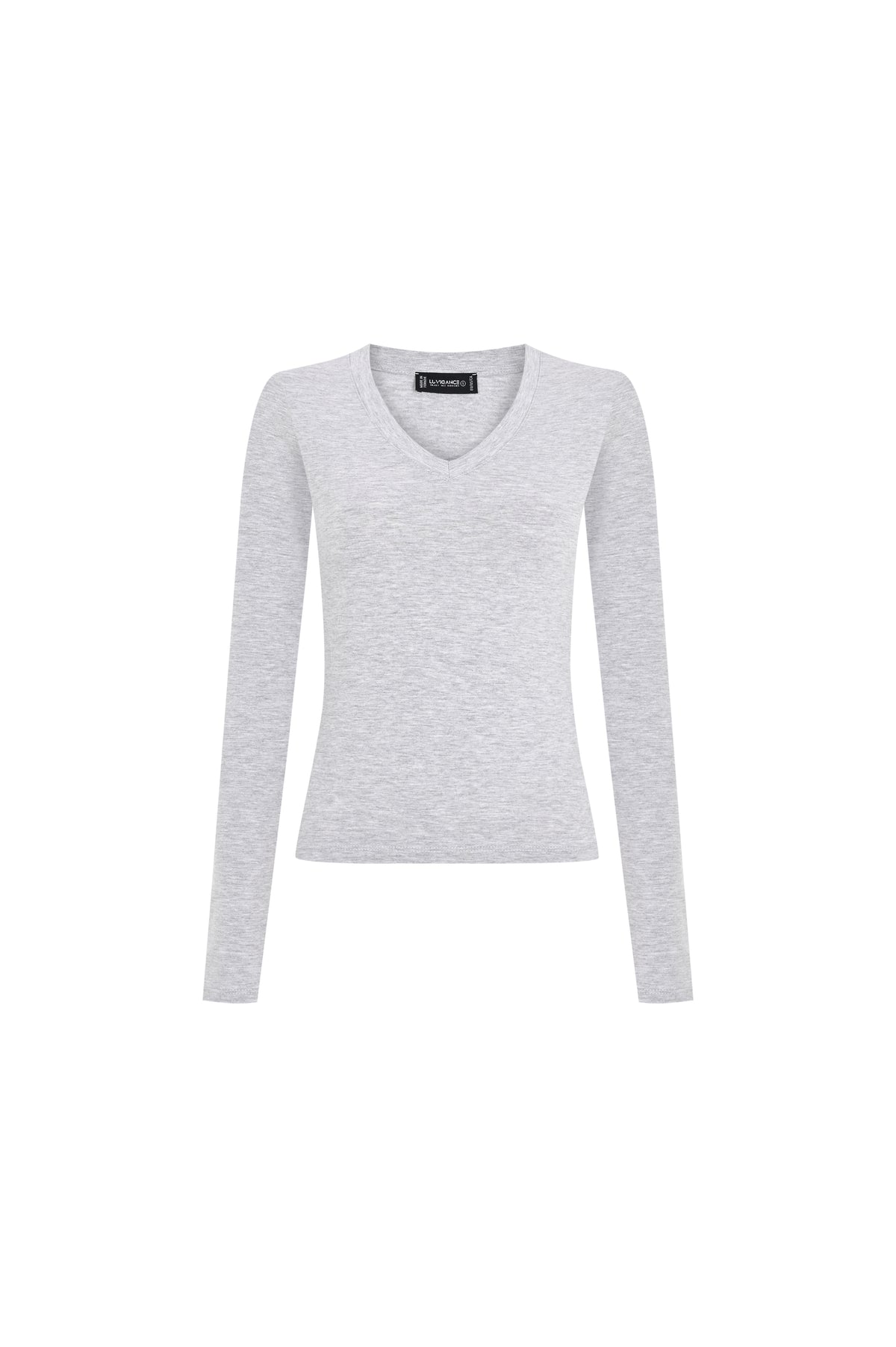 Damen Langarmshirt mit V-Ausschnitt