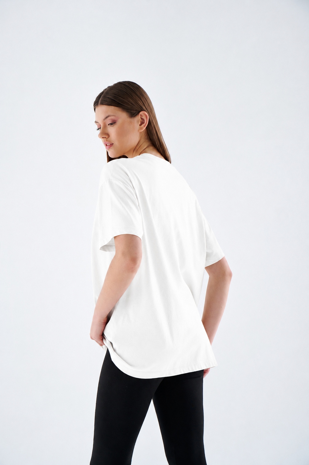 Damen T-Shirt - Rundhals Oversize  - 100% Baumwolle - Kurzarm für Alltag Freizeit & Büro