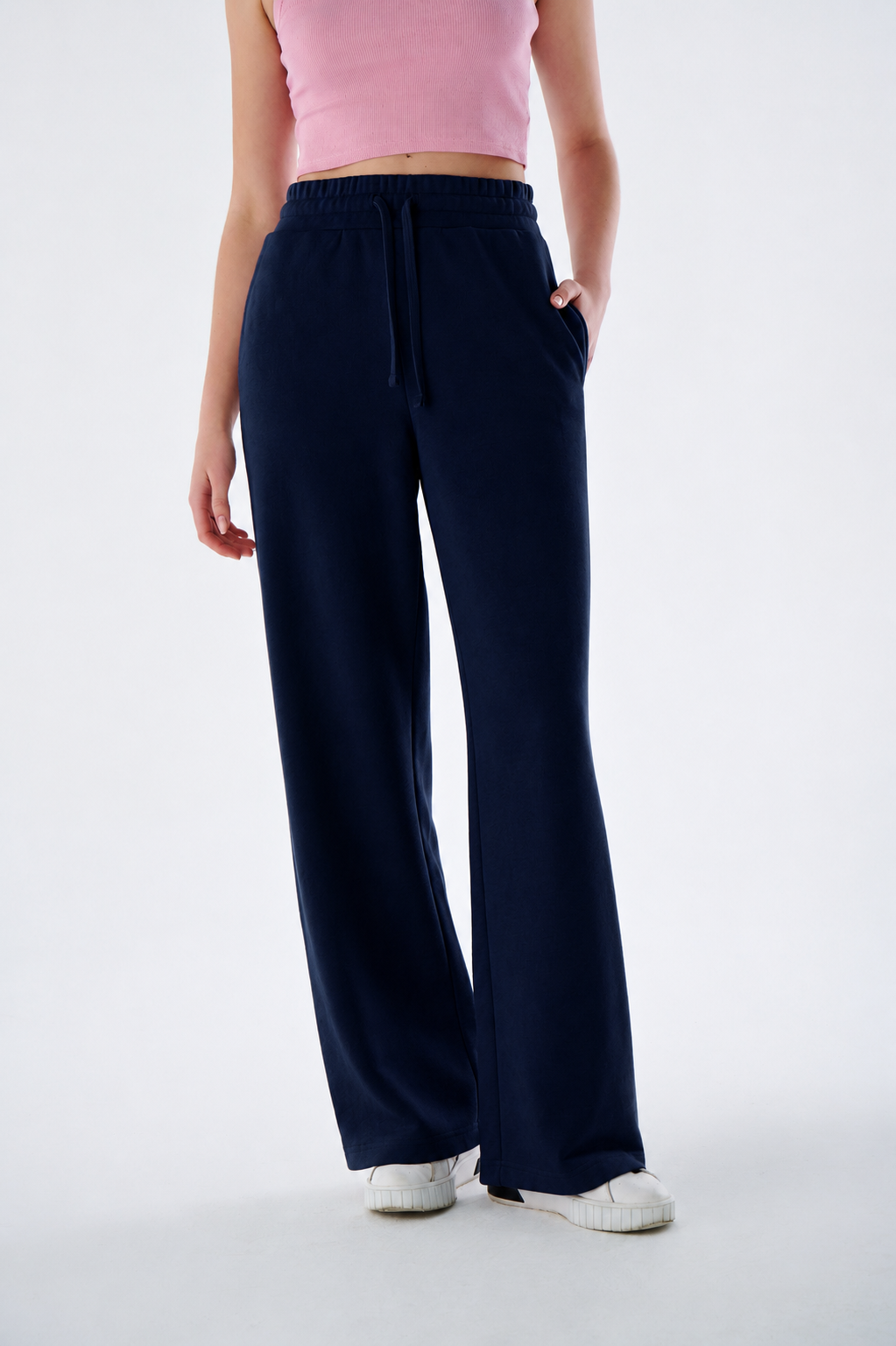 Damen High Waist Heavyweight Jogginghose aus Baumwollmix
