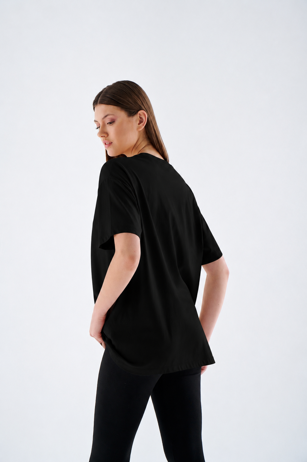 Damen T-Shirt - Rundhals Oversize  - 100% Baumwolle - Kurzarm für Alltag Freizeit & Büro