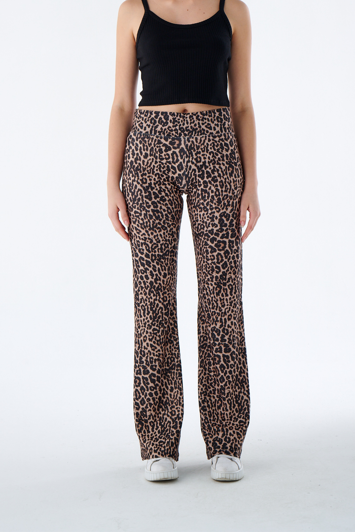 Damen Bootcut Hose aus Baumwollmix mit leichtem Schlag