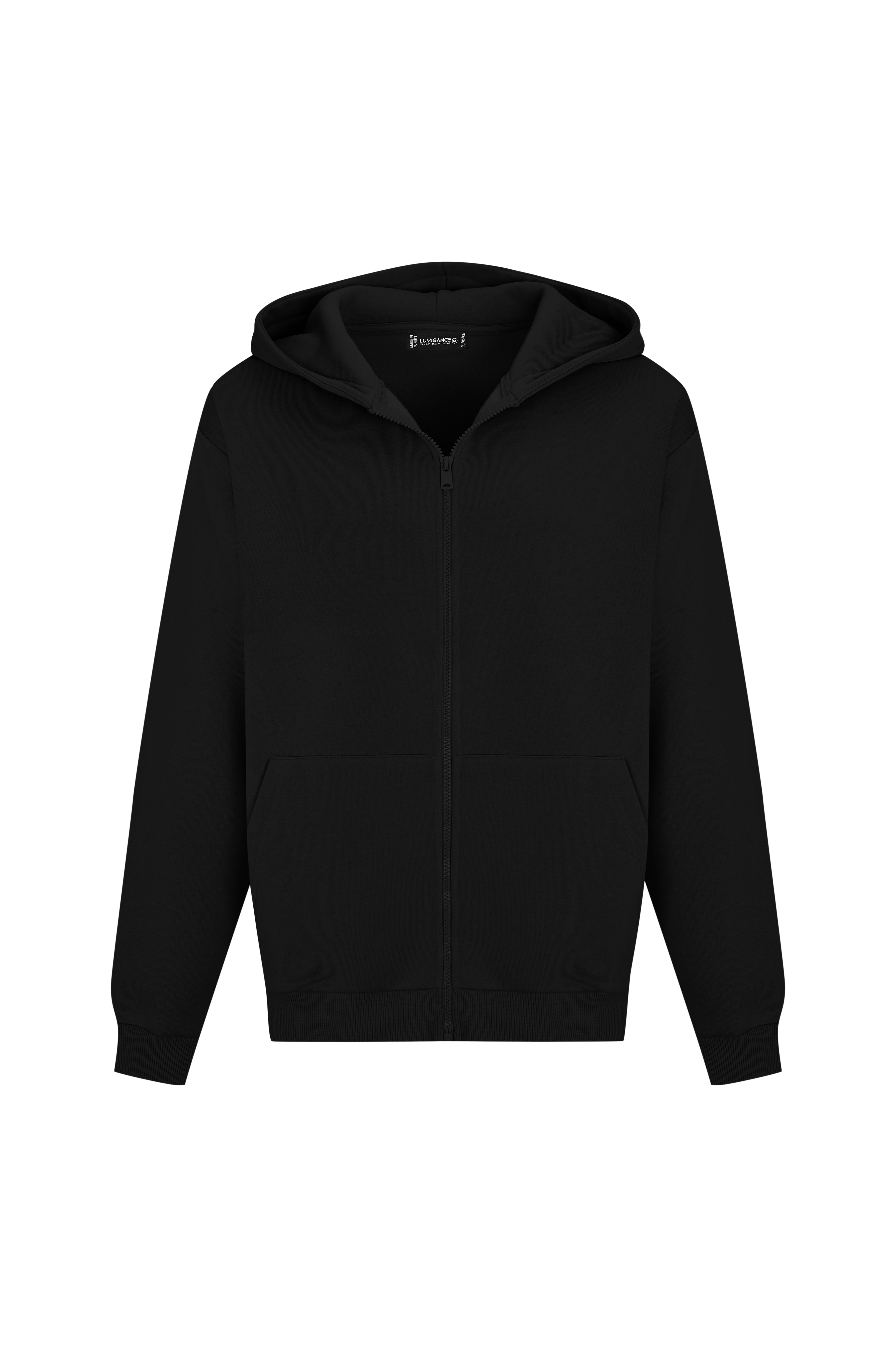 Herren Heavyweight Zip Hoodie mit Reißverschluss aus Baumwollmix