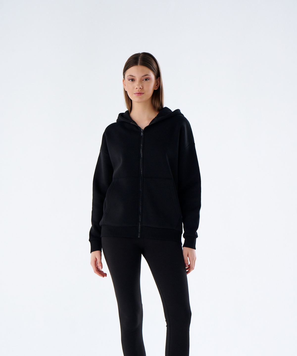 Damen Heavyweight Zip Hoodie aus Baumwollmix