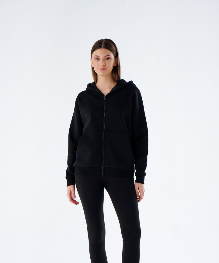 Damen Heavyweight Zip Hoodie aus Baumwollmix