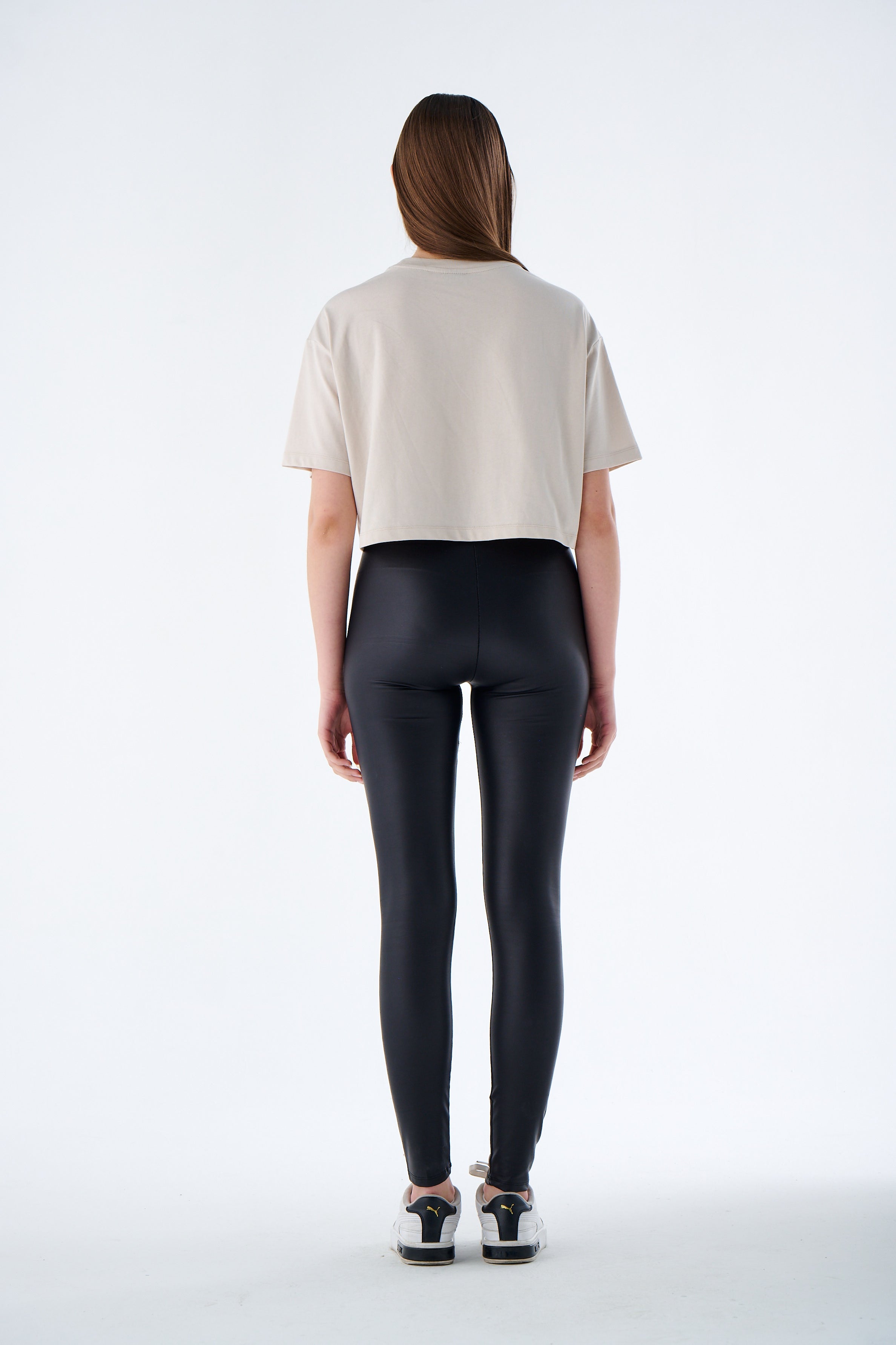 Crop Top Damen - 100% Baumwolle - Bauchfrei T-Shirt Kurzarm
