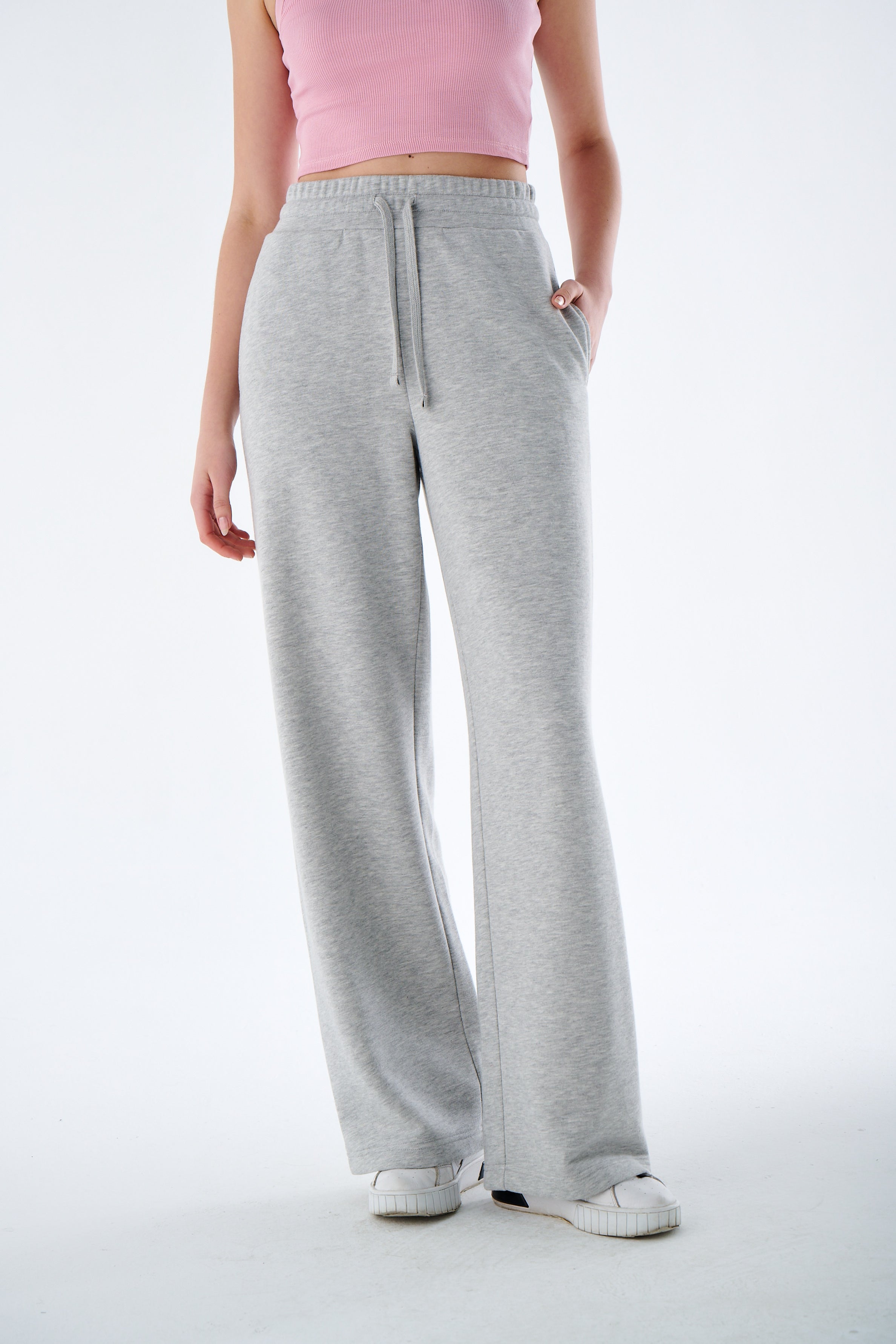 Damen High Waist Heavyweight Jogginghose aus Baumwollmix