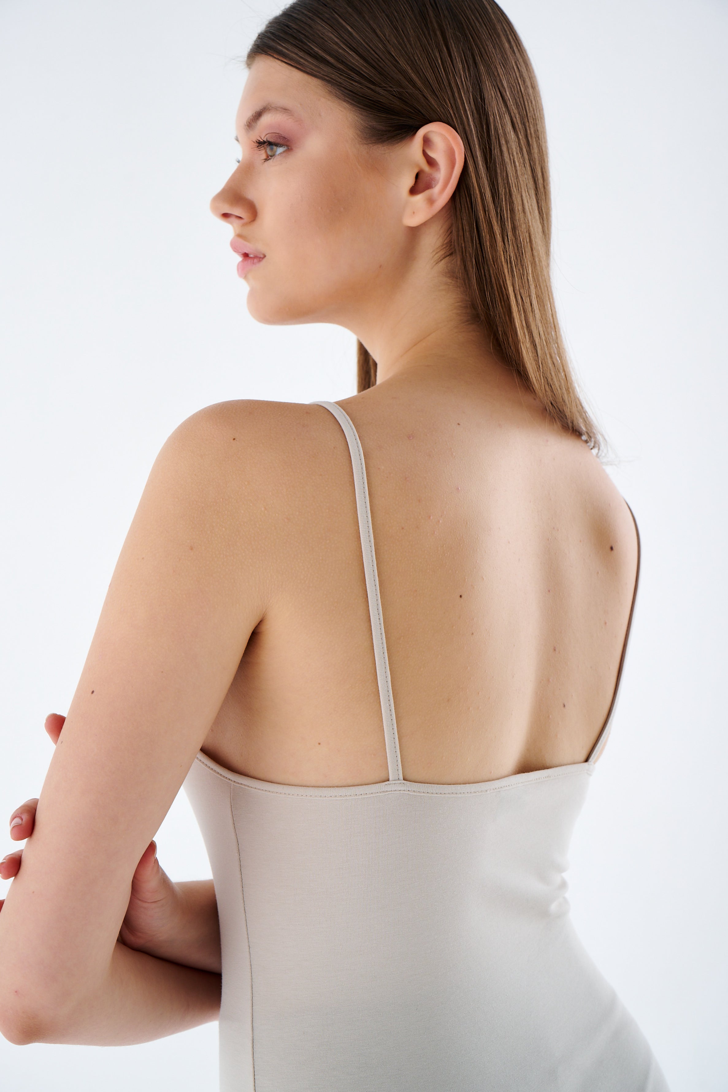 Damen Tanktop - Spaghettiträgern - Rundhals Figurbetont - Alltag Freizeit & Büro