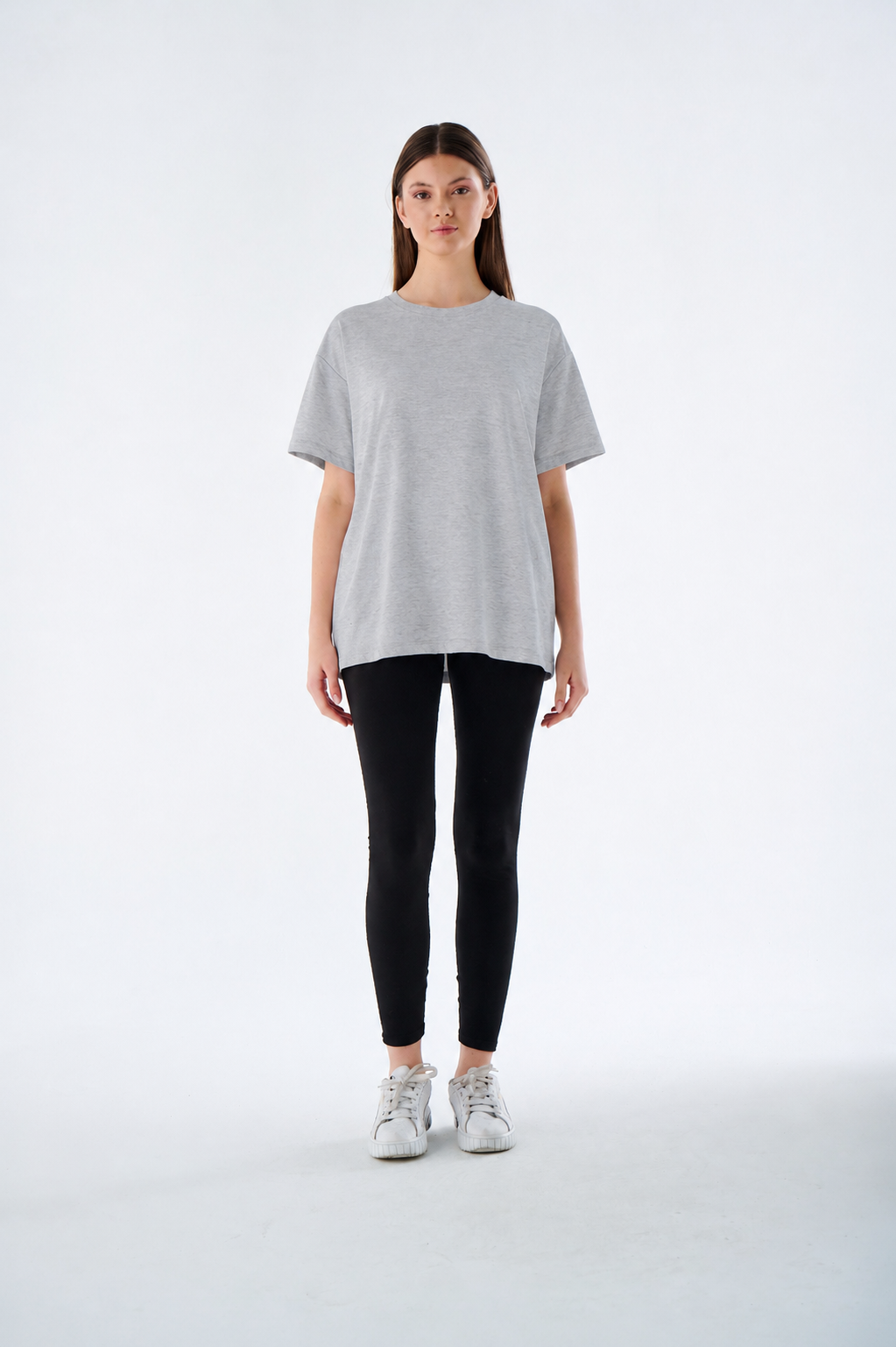 Damen T-Shirt - Rundhals Oversize  - 100% Baumwolle - Kurzarm für Alltag Freizeit & Büro