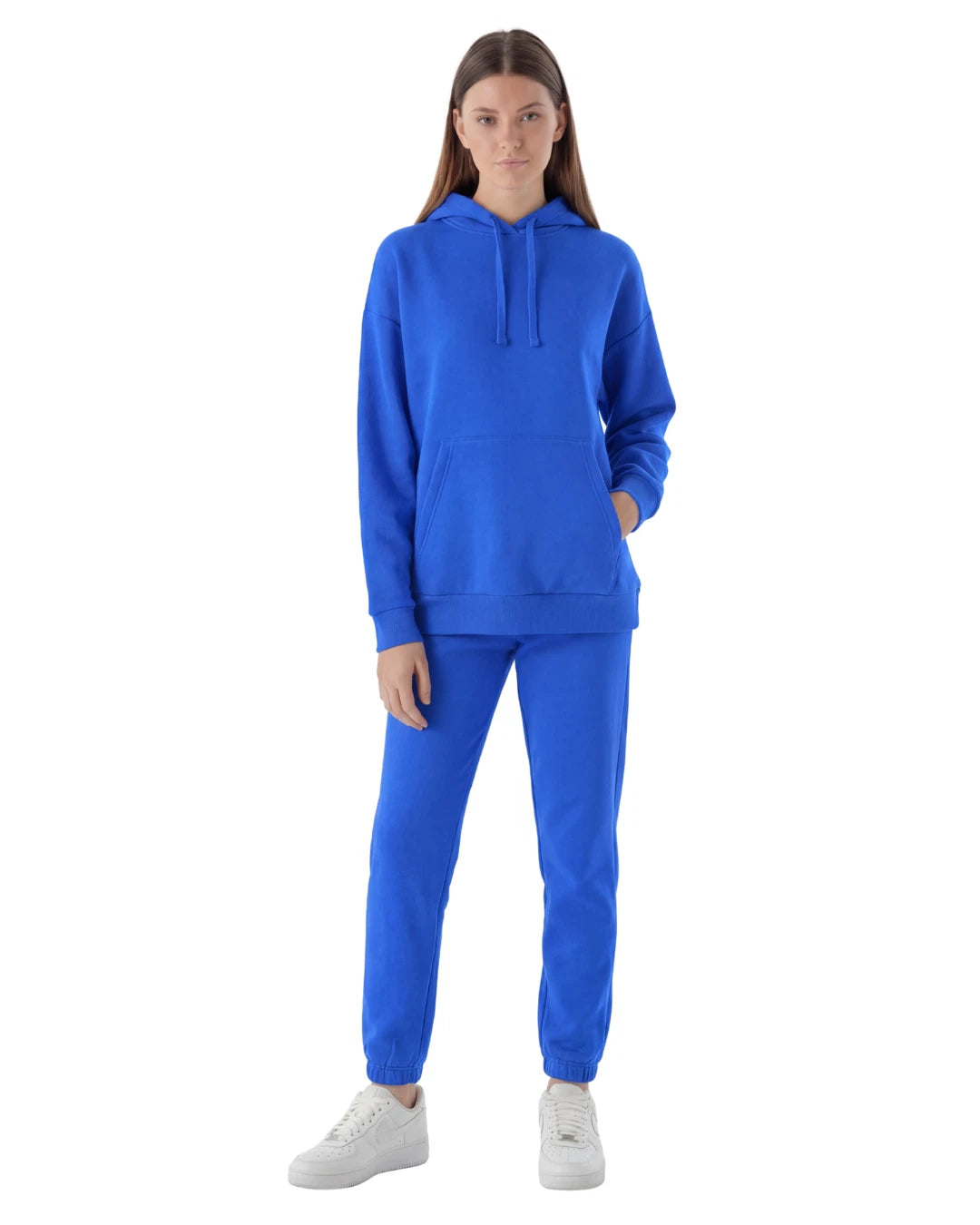 Damen Jogginganzug Set – Hoodie & Jogginghose aus Baumwollmix