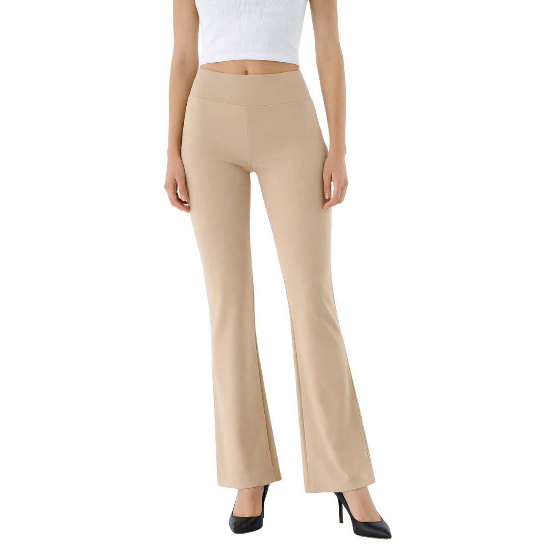 Damen Bootcut Hose aus Baumwollmix mit leichtem Schlag