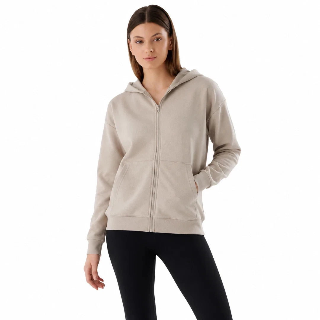 Damen Heavyweight Zip Hoodie aus Baumwollmix