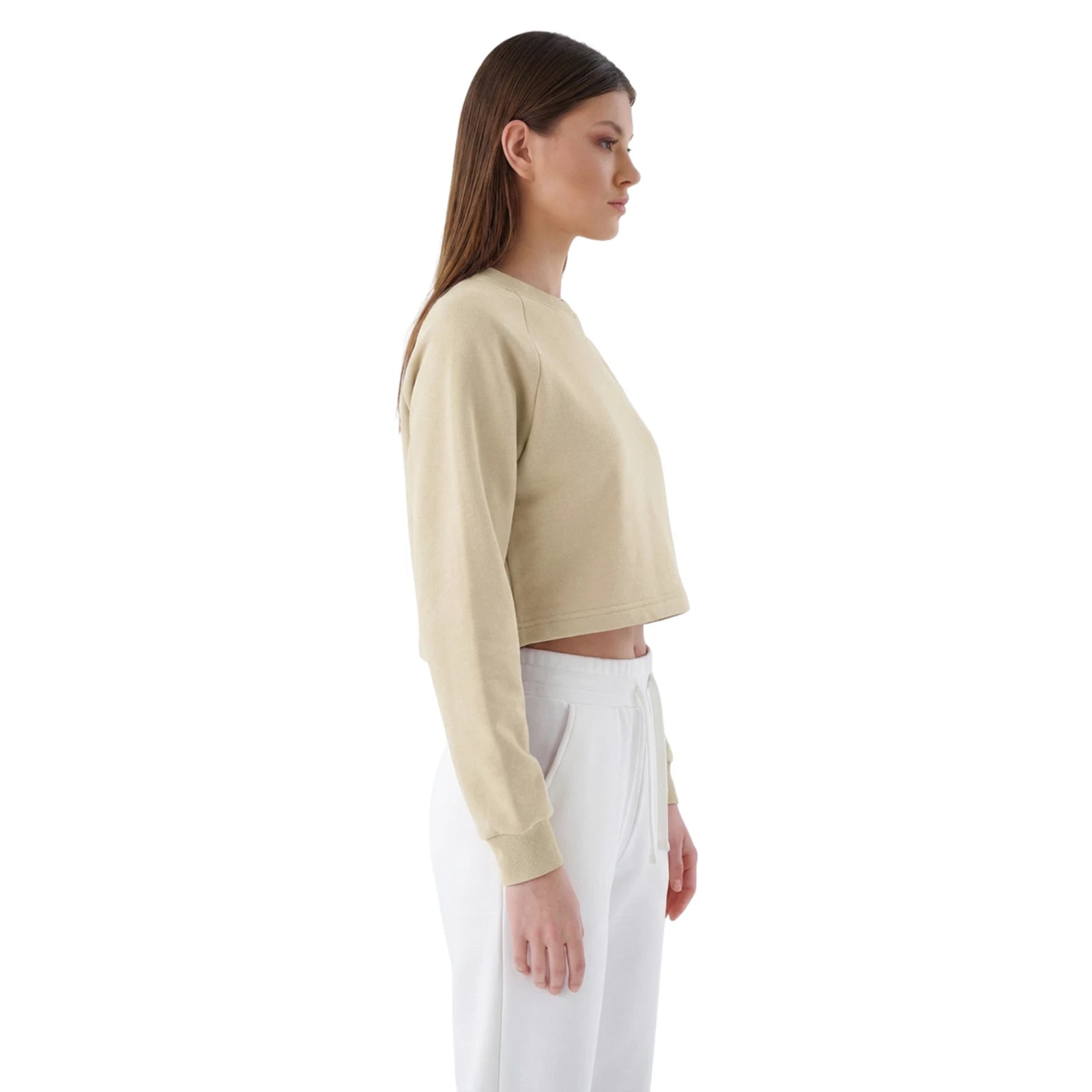 Damen Heavyweight Crop Sweatshirt aus Baumwollmix