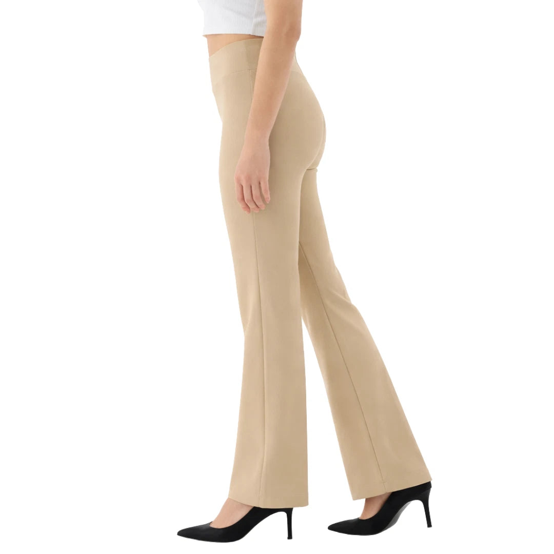 Damen Bootcut Hose aus Baumwollmix mit leichtem Schlag