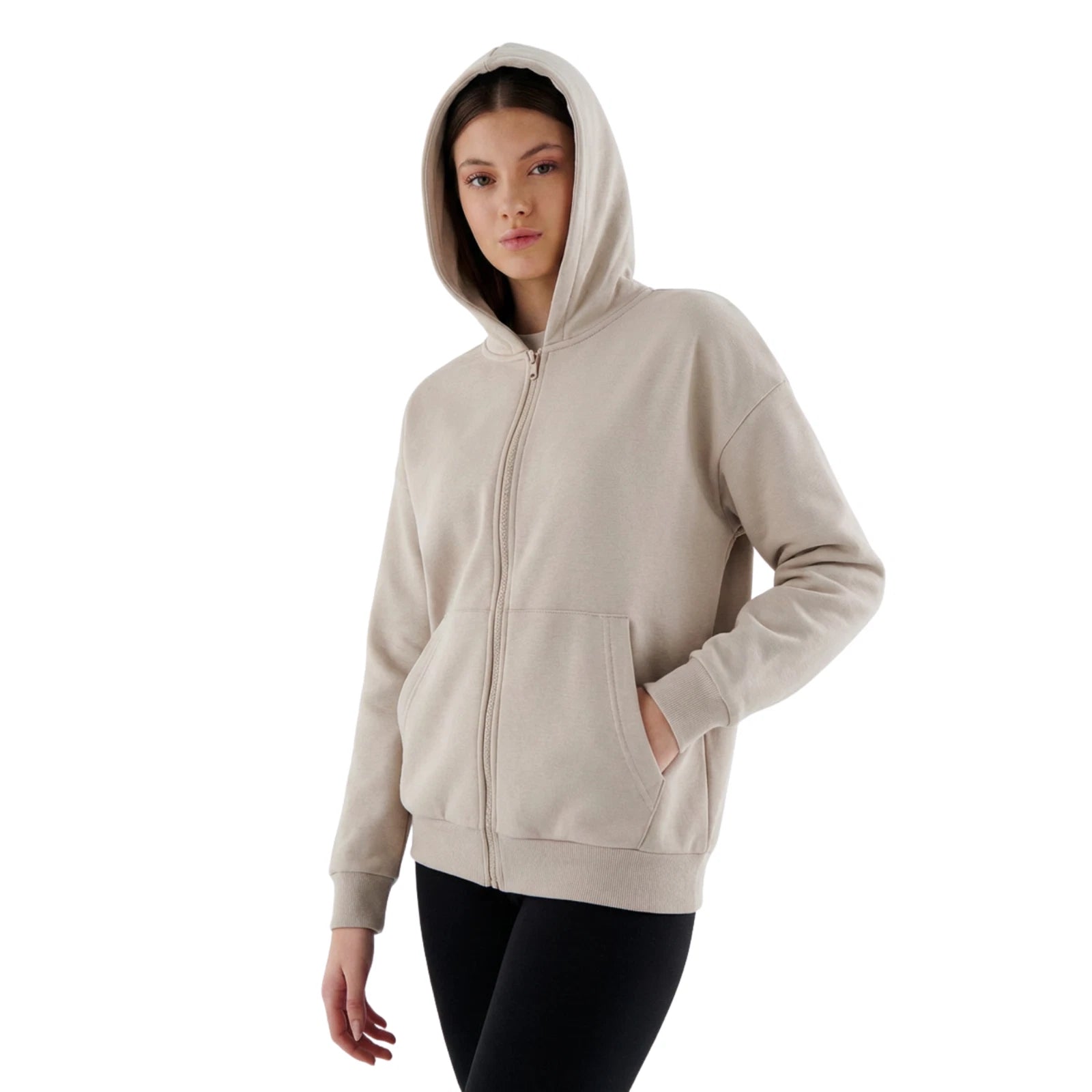 Damen Heavyweight Zip Hoodie aus Baumwollmix