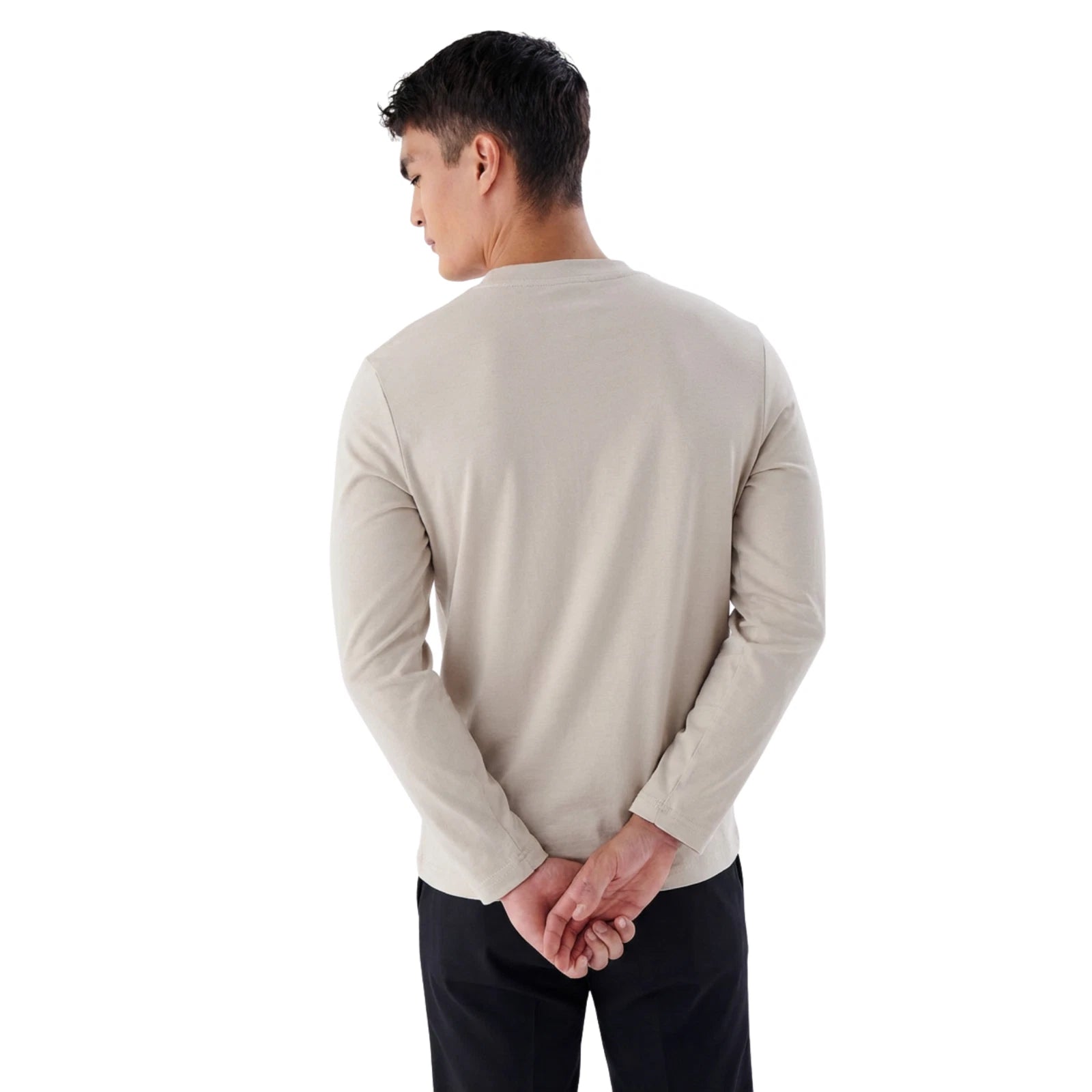 Herren Slim Fit Longsleeve aus Baumwollmix