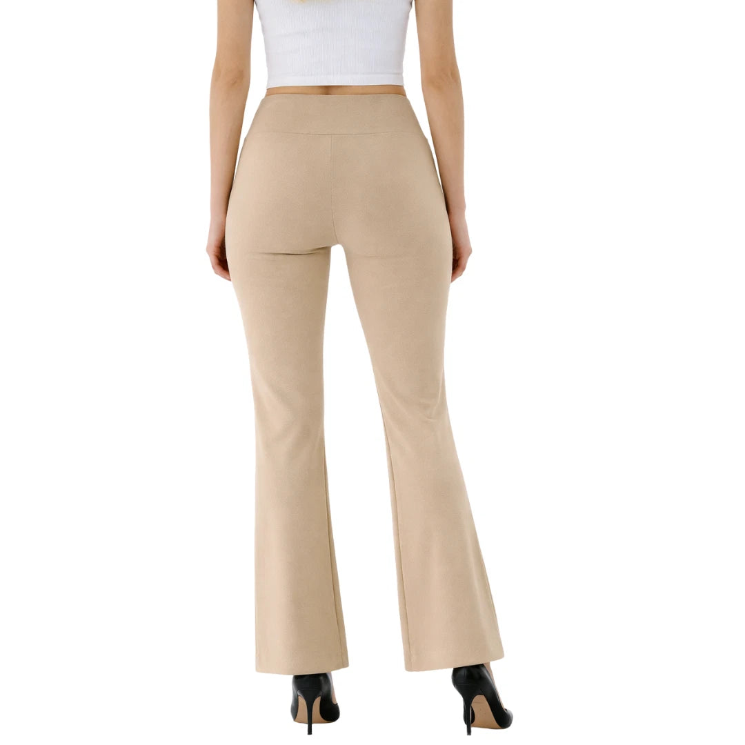 Damen Bootcut Hose aus Baumwollmix mit leichtem Schlag