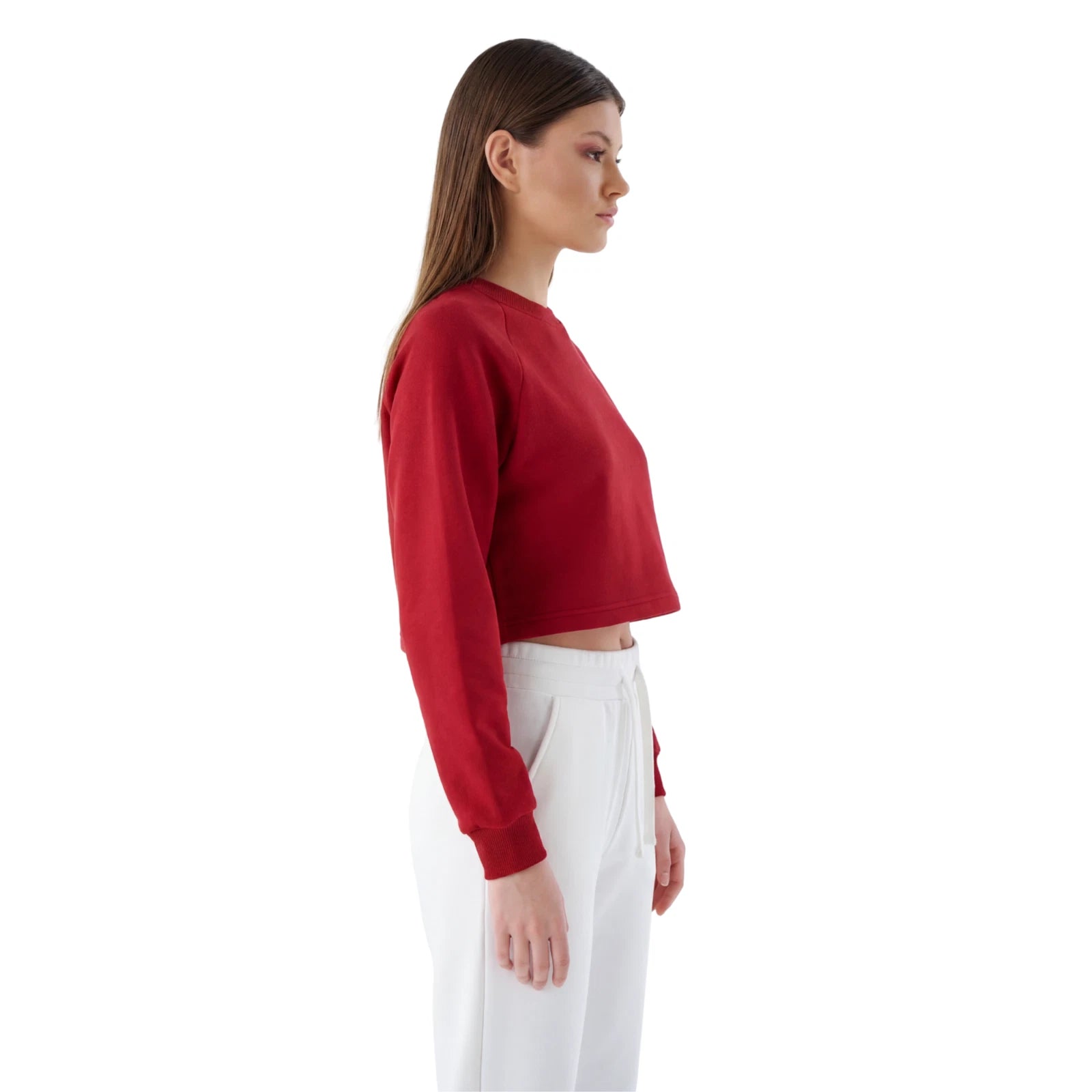 Damen Heavyweight Crop Sweatshirt aus Baumwollmix