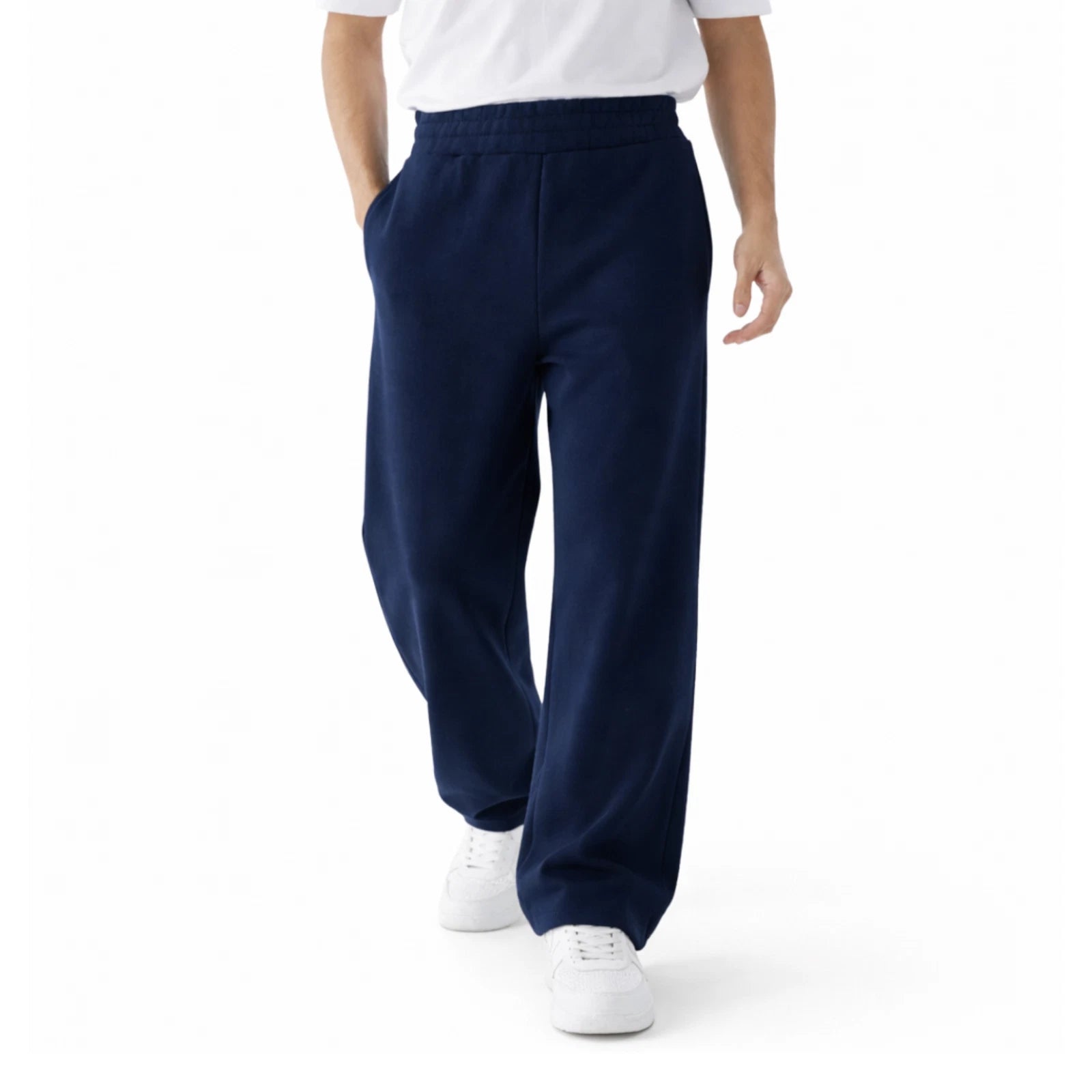 Herren Wide Leg Jogginghose aus Baumwollmix