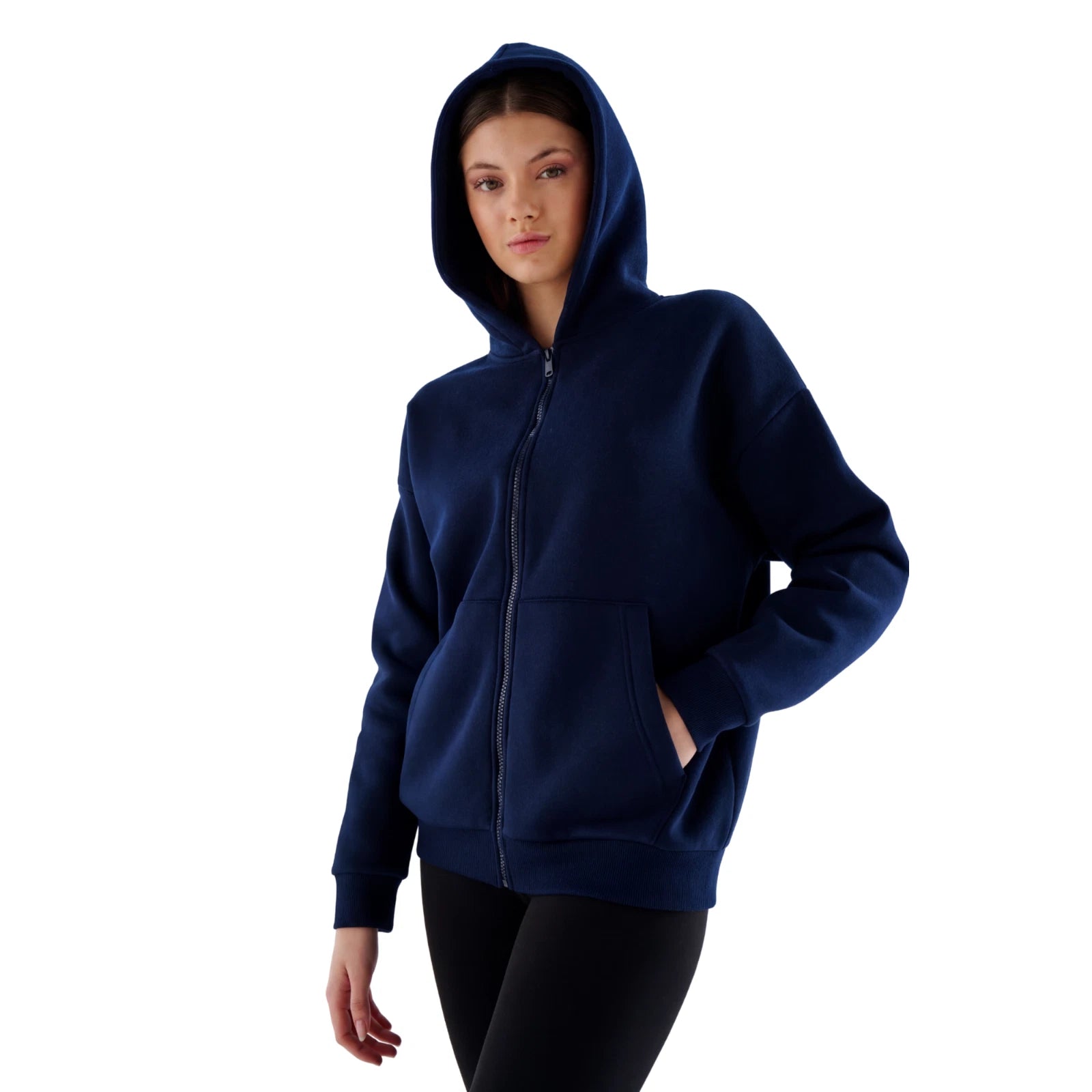 Damen Heavyweight Zip Hoodie aus Baumwollmix