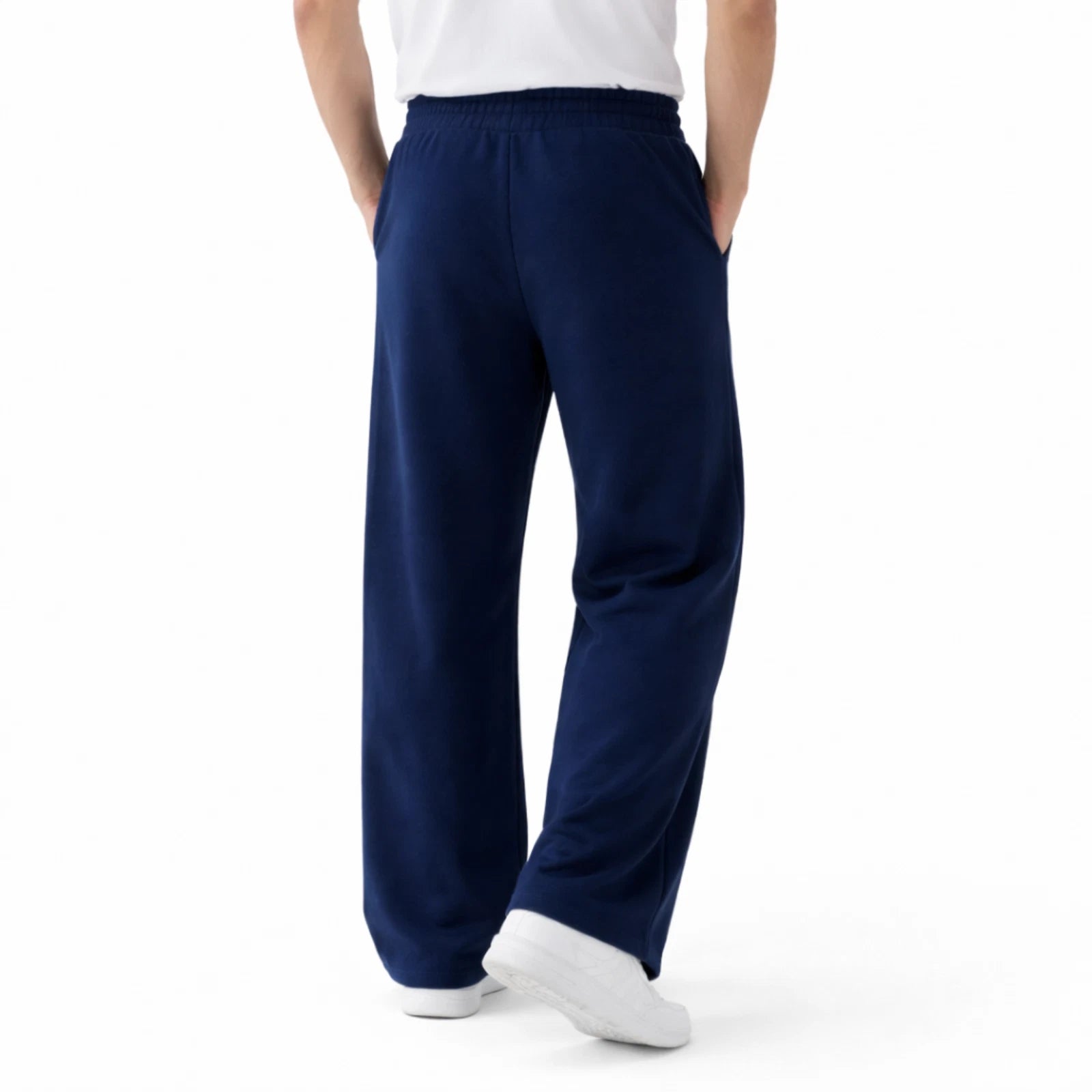Herren Wide Leg Jogginghose aus Baumwollmix