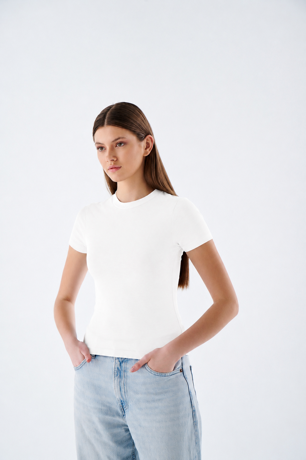 Damen Rundhals T-Shirt