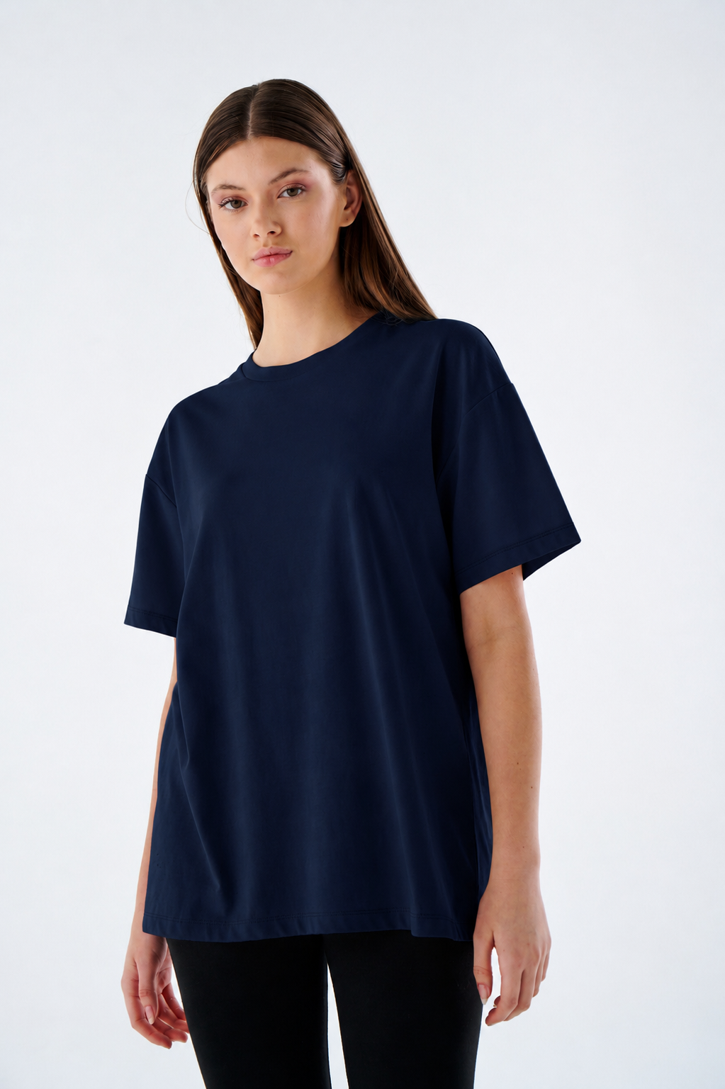 Damen T-Shirt - Rundhals Oversize  - 100% Baumwolle - Kurzarm für Alltag Freizeit & Büro