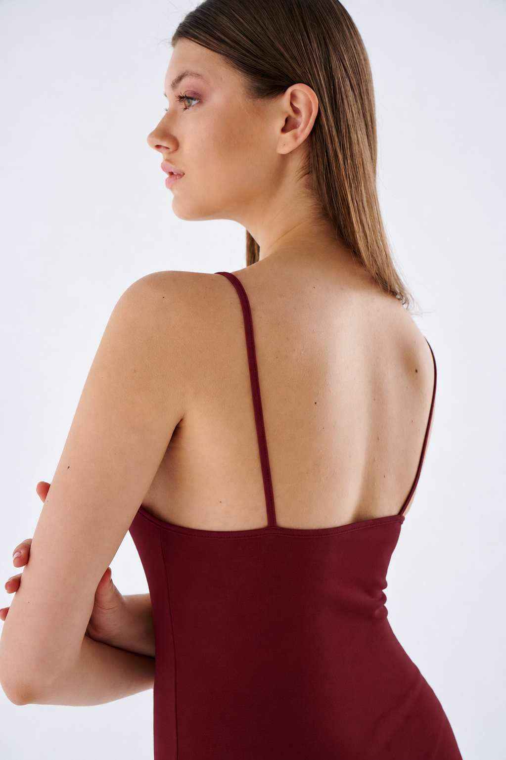 Damen Tanktop - Spaghettiträgern - Rundhals Figurbetont - Alltag Freizeit & Büro