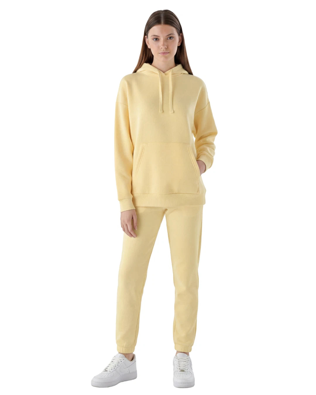 Damen Jogginganzug Set – Hoodie & Jogginghose aus Baumwollmix