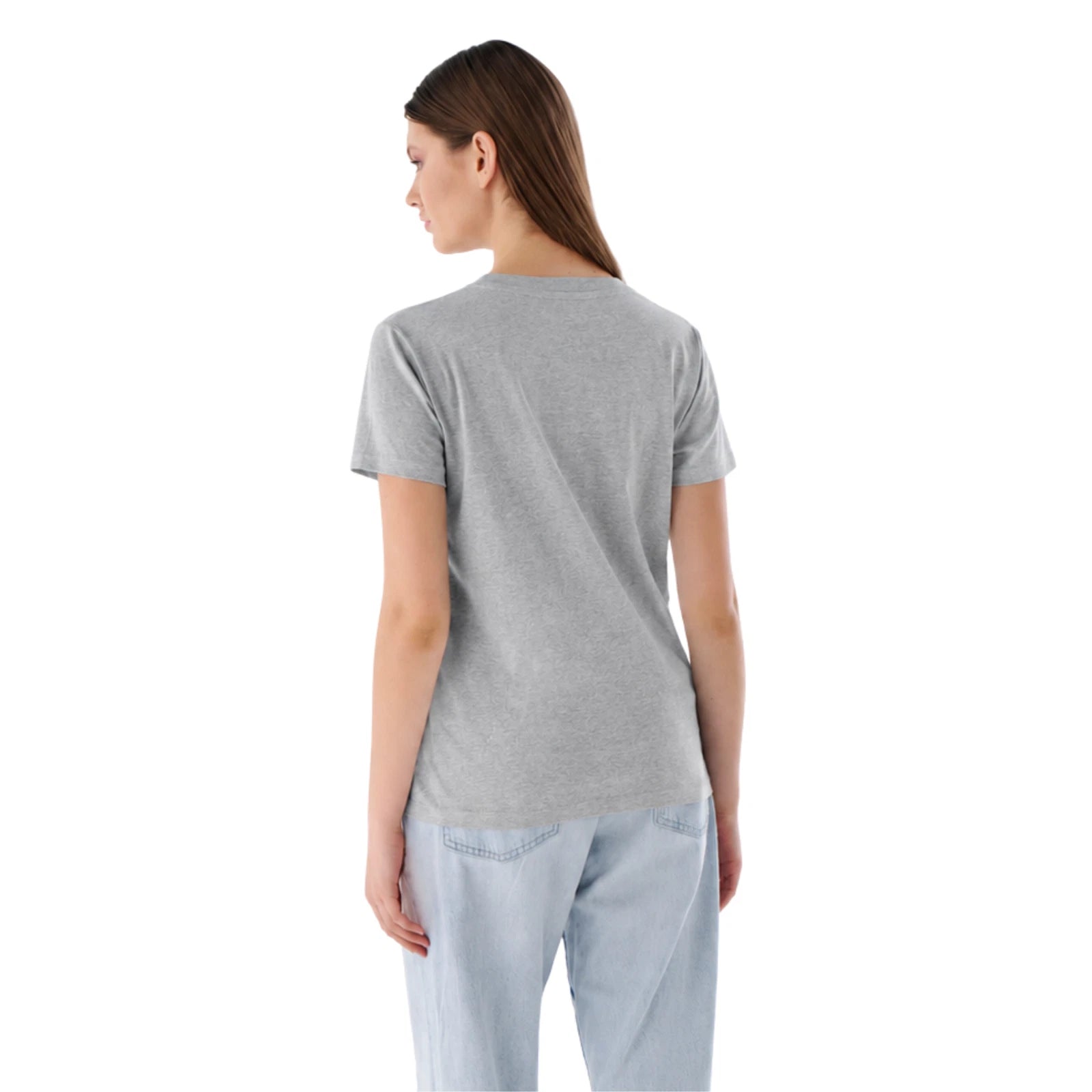 Damen Basic T-Shirt aus 100 % Jersey-Baumwolle mit Rundhals