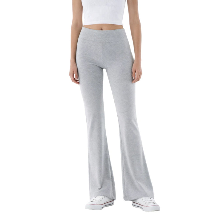 Damen Bootcut Hose aus Baumwollmix mit leichtem Schlag
