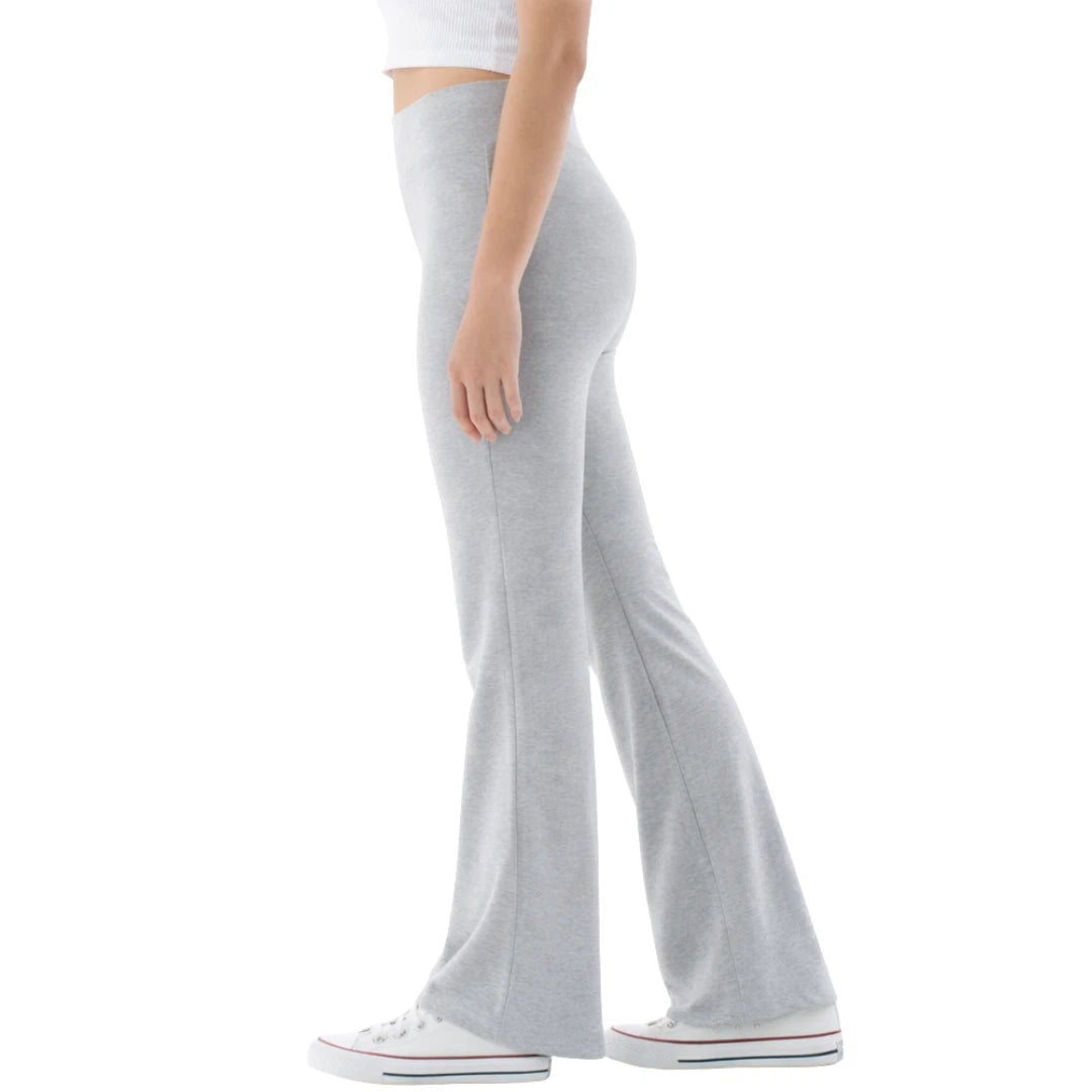 Damen Bootcut Hose aus Baumwollmix mit leichtem Schlag