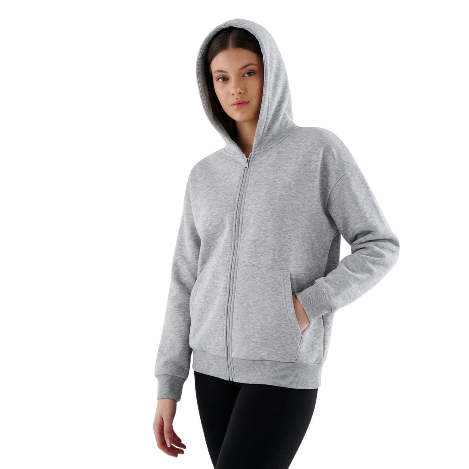 Damen Heavyweight Zip Hoodie aus Baumwollmix