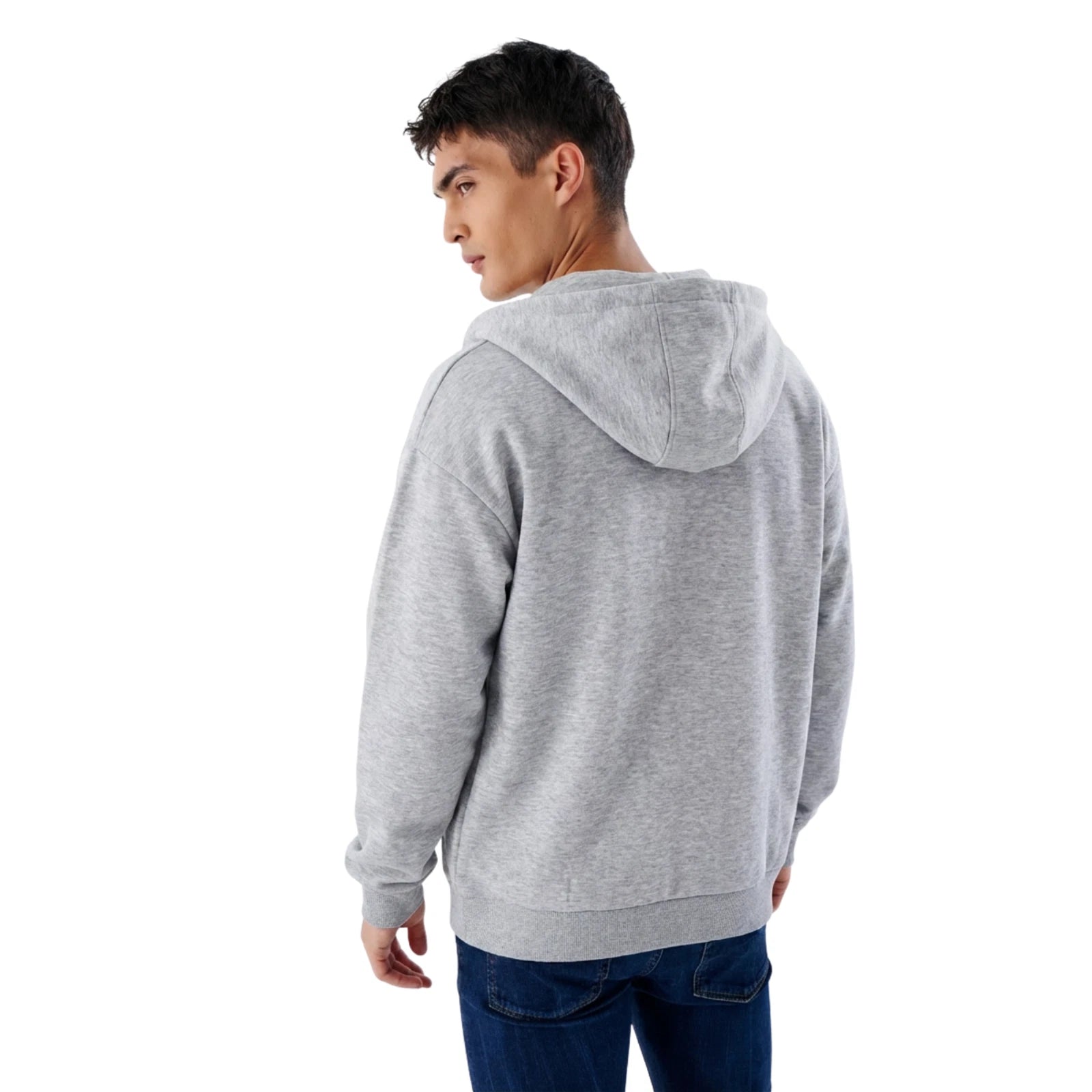 Herren Heavyweight Zip Hoodie mit Reißverschluss aus Baumwollmix